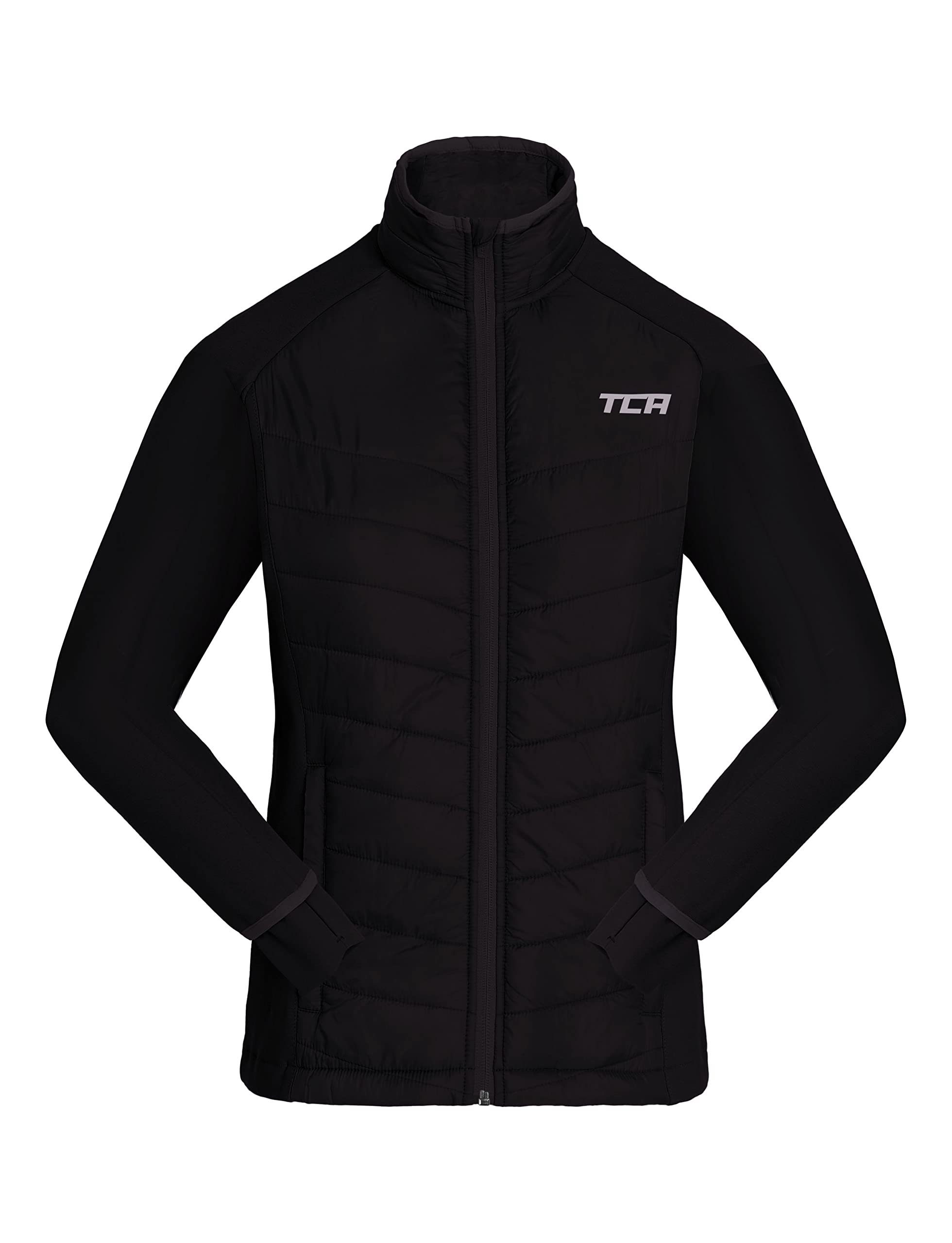 TCA Trainingspullover TCA Mädchen Laufjacke - Schwarz, 6-8 Jahre (1-tlg)