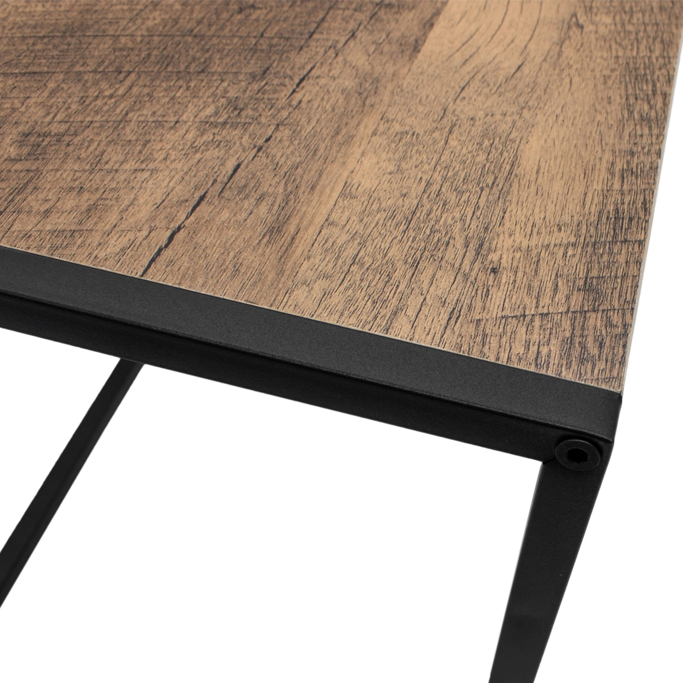 Spetebo Beistelltisch Holz Beistelltisch mit Metall Gestell (Anzahl, 1-St., Stück), vielseitig einsetzbar