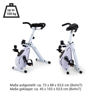 Capital Sports Heimtrainer Azura Desk Bike (Tischkonsole), Standfahrrad Heimtrainer Hometrainer Fahrrad klappbar Cardio Fitness