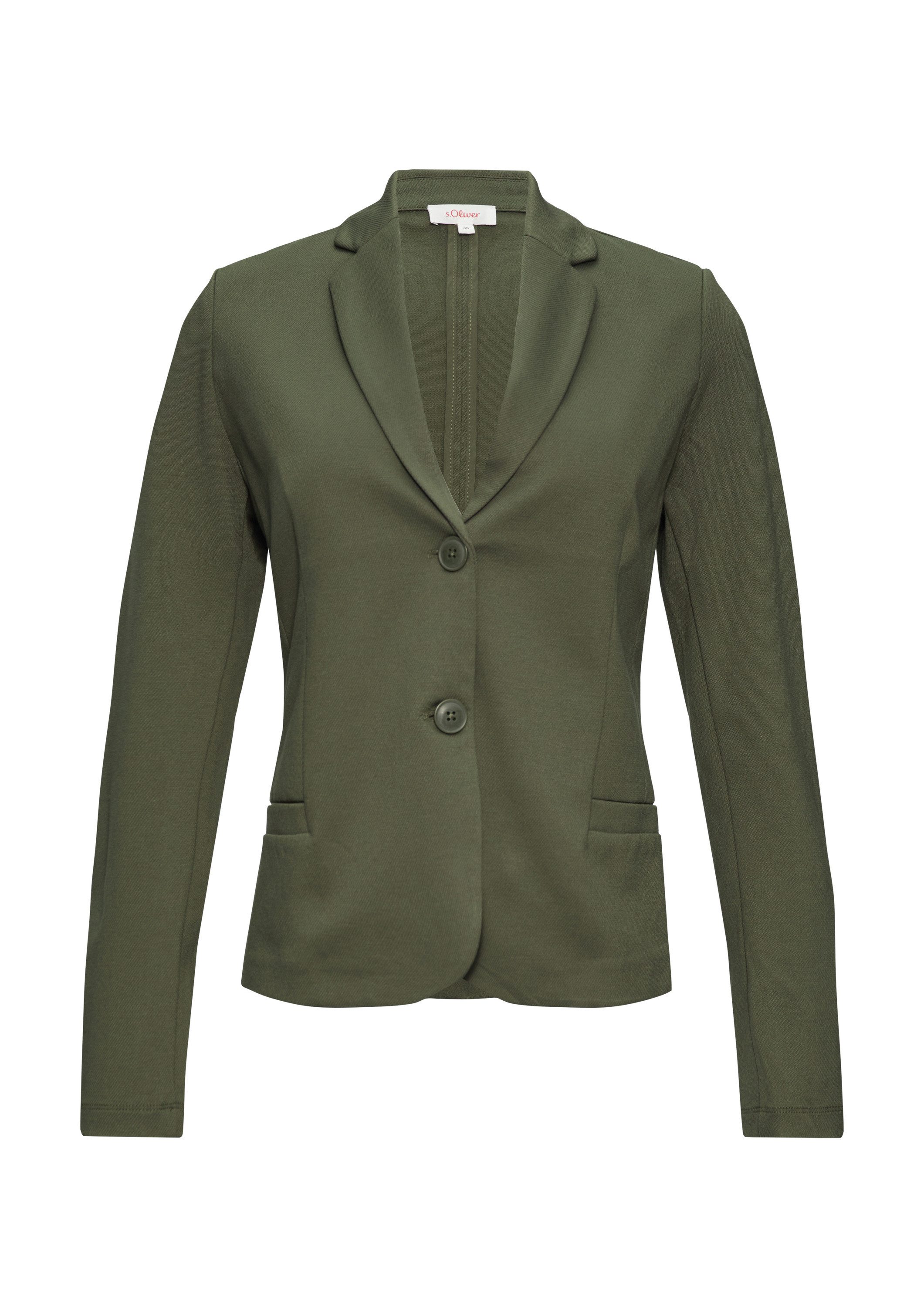 s.Oliver Jackenblazer Indoor-Blazer Jersey-Blazer mit Twillstruktur günstig online kaufen