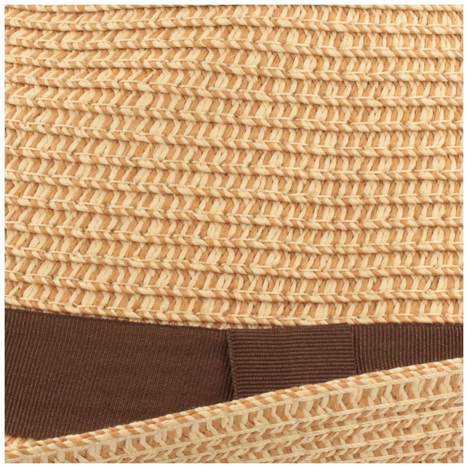 Breiter Strohhut knautschbarer Borten-Trilby