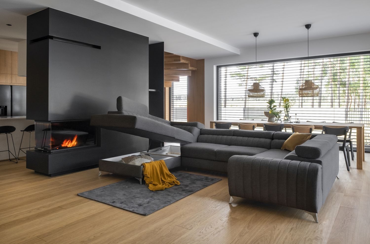 Lukas Möbel Wohnlandschaft Wohnlandschaft Linus mit Schlaffunktion Bettkast günstig online kaufen