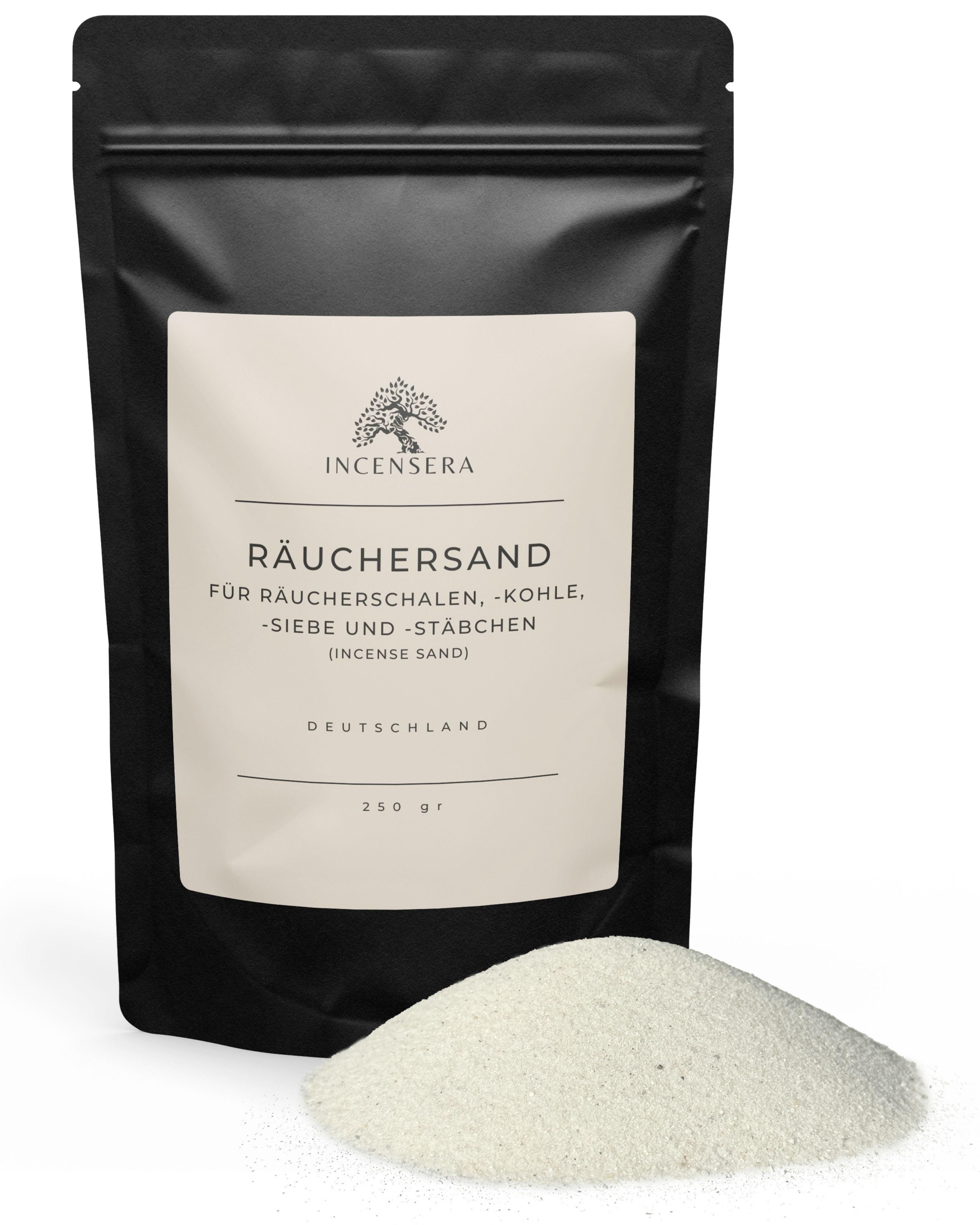 Incensera Räucherschale Räuchersand, Quarzsand für Räucherkohle Räucherstäbchen Räucherschale