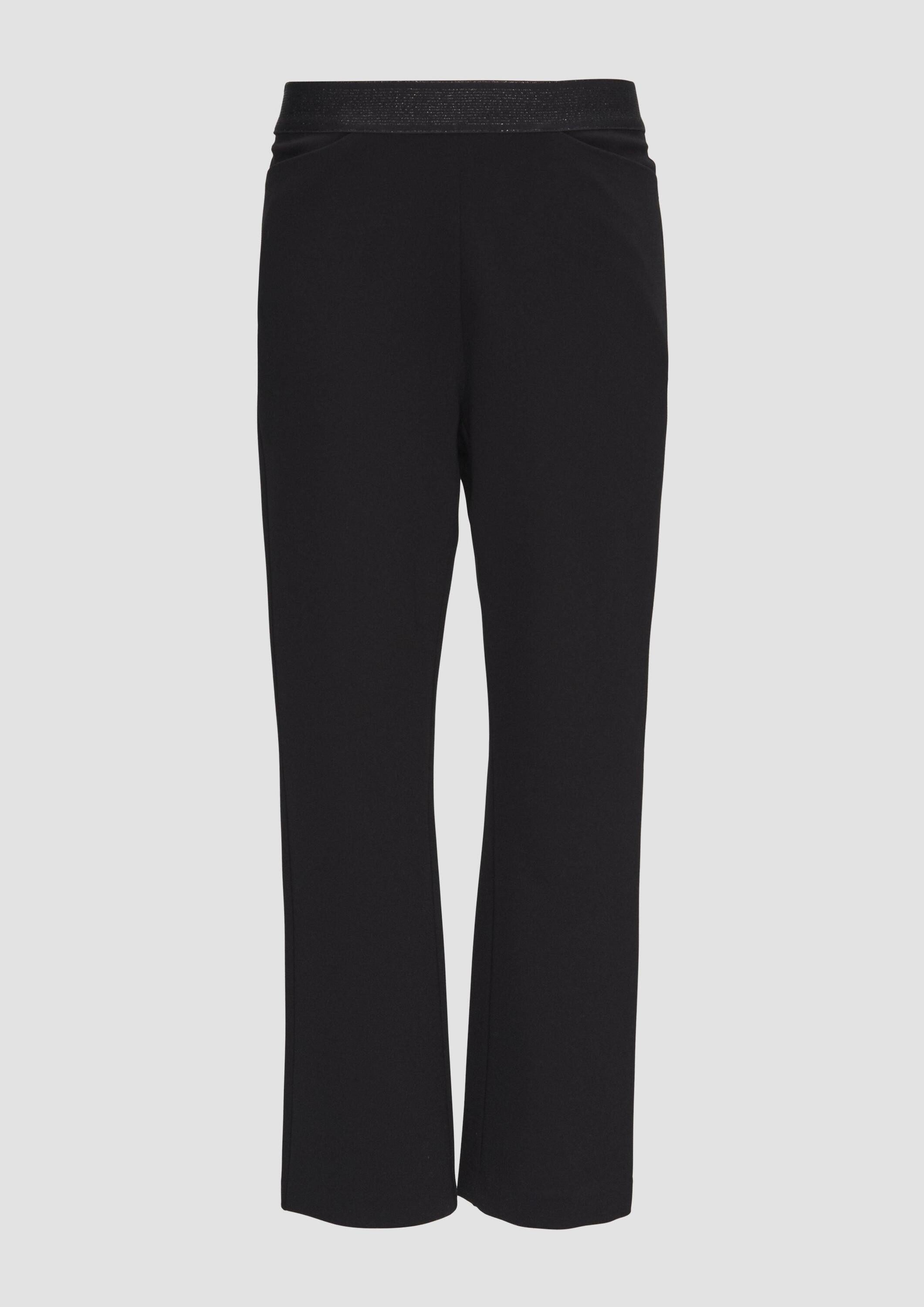 s.Oliver Culotte Hose Slim: Culotte mit glitzerndem Elastikbund