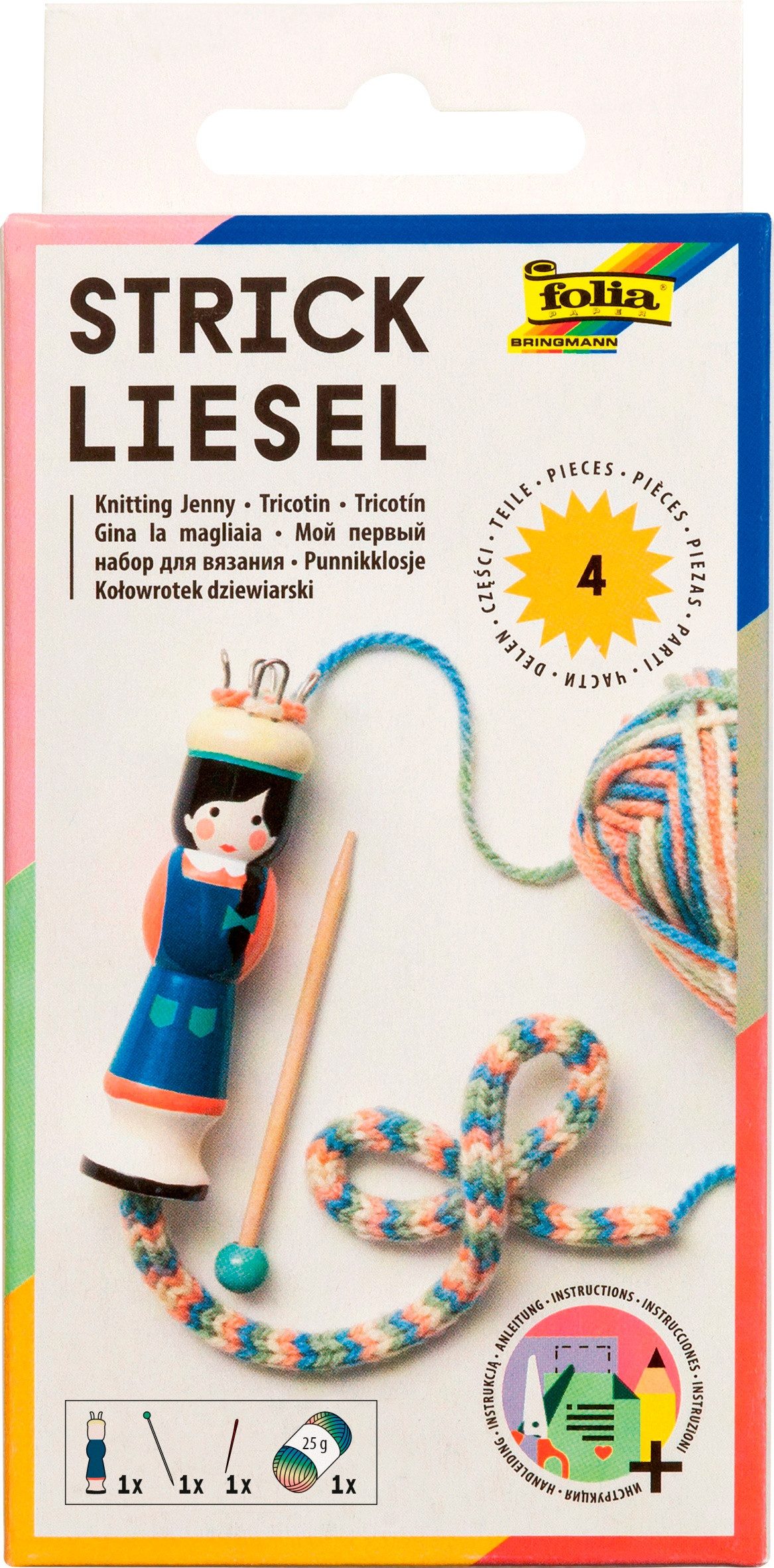 Folia Kreativset Strickliesel, inkl. Wolle