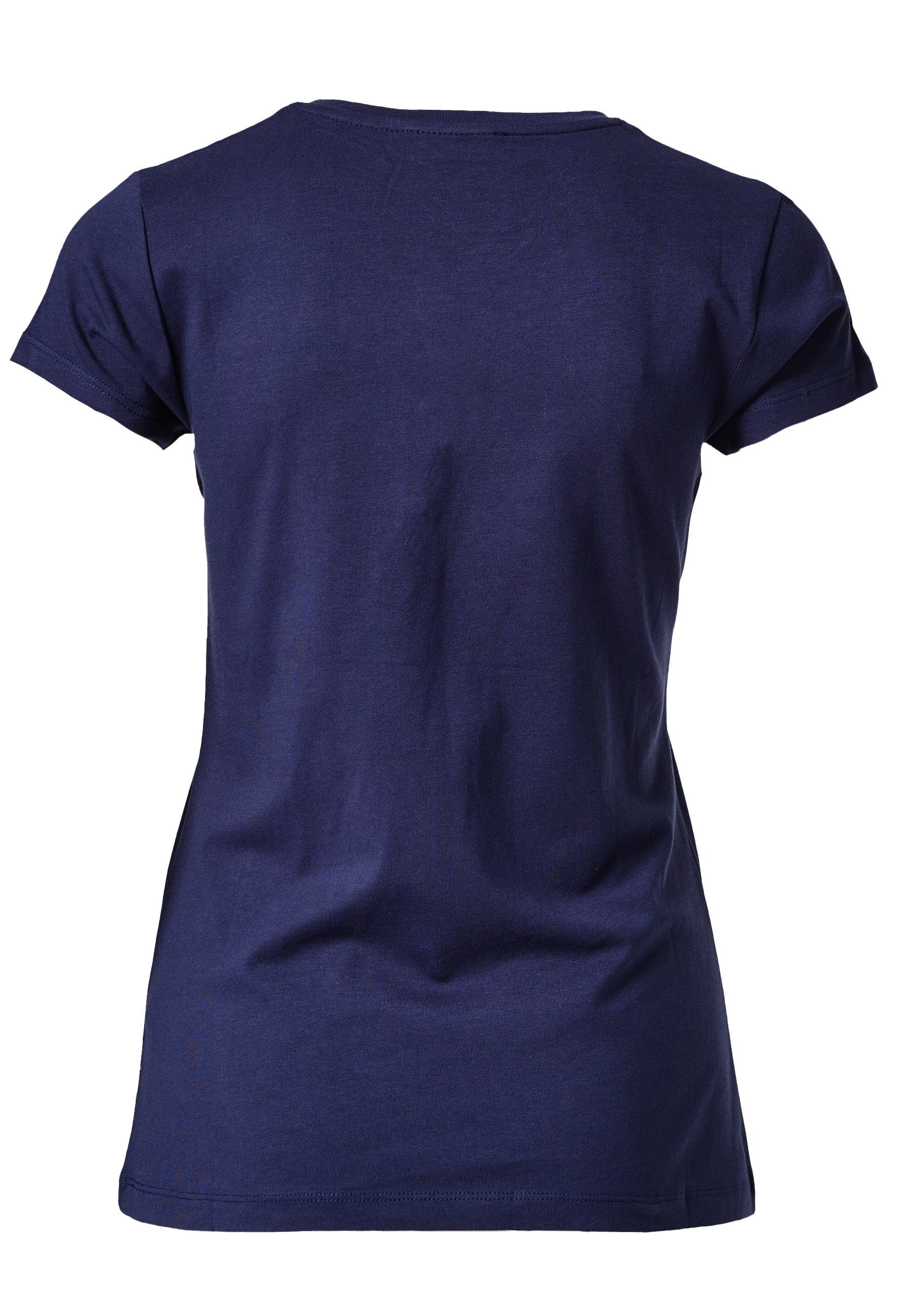 Decay T-Shirt blau Front-Print mit