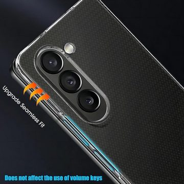MSM Handyhülle Hülle für Samsung Galaxy Z Fold 5 Silikon Schutzhülle TPU Tasche Klar