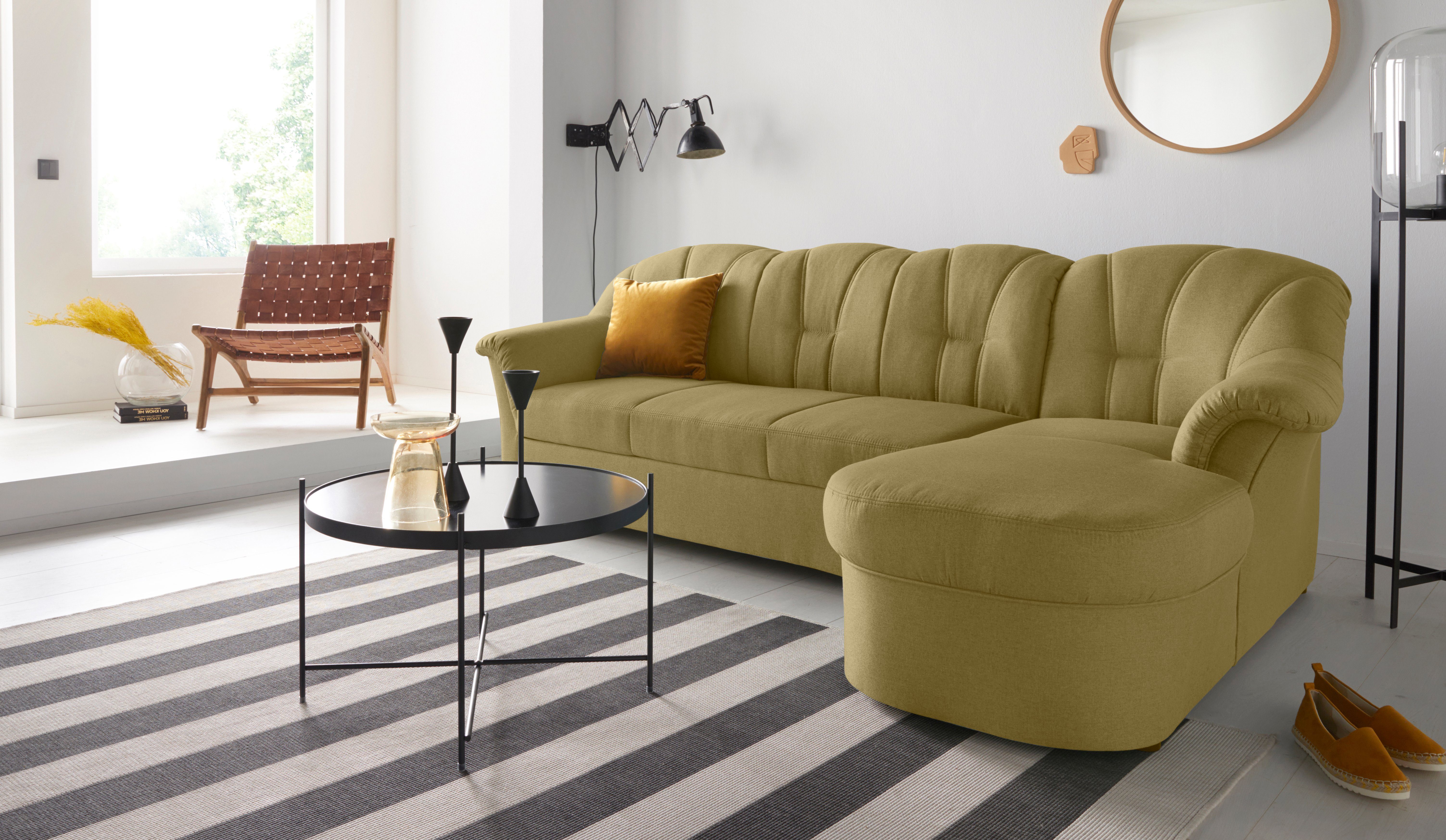 DOMO collection Ecksofa Papenburg, zeitlose Rückensteppung, günstig online kaufen