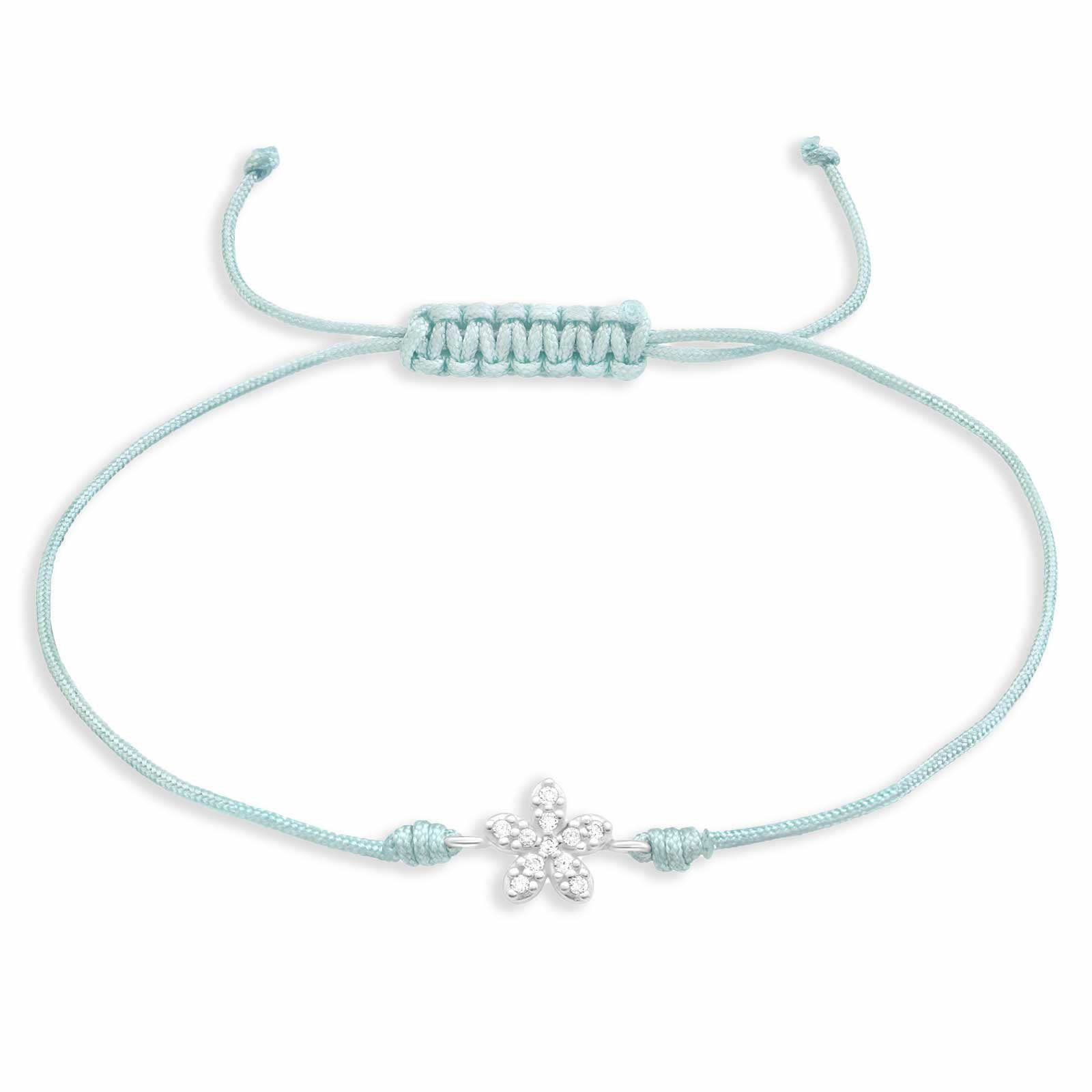 Silberarmband Armband mit Blumen Anhänger aus 925 Silber