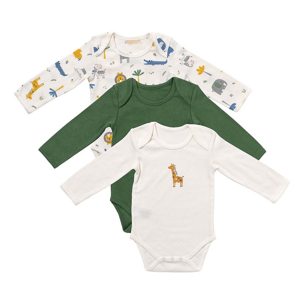 Schlummersack Langarmbody Bio Baby-Bodys langarm 3er-Pack