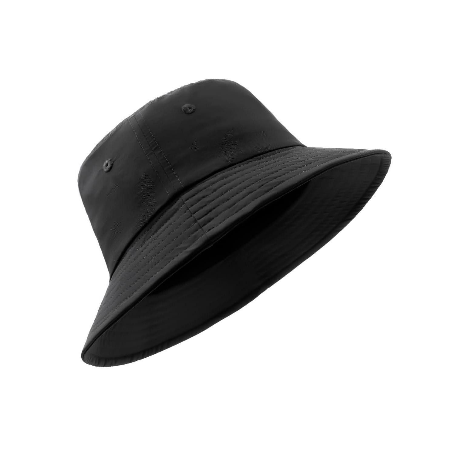 LuxusKollektion Fischerhut Fischerhut Anglerhut Sonnenhut UV Buckethat Golf XL Schwarz XXL