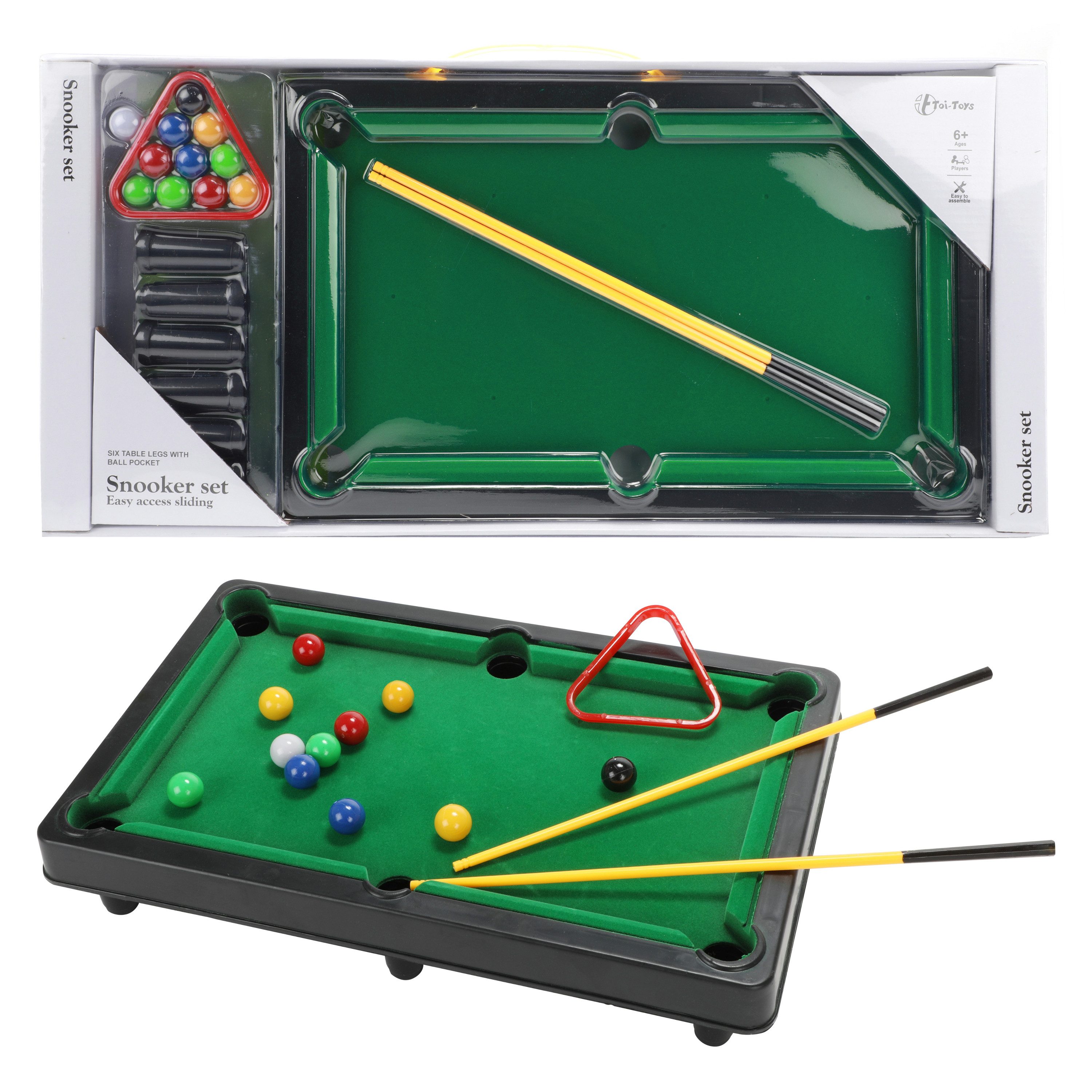 Spieltisch Mini Billardtisch Snooker Spiel mit Queues und Bällen