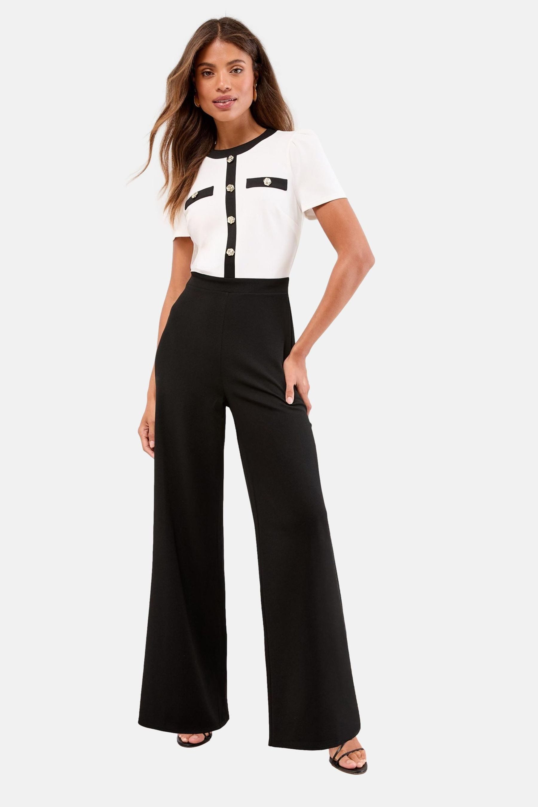 LIPSY Jumpsuit Lipsy Overall mit Uniformknöpfen, Regular (1-tlg)