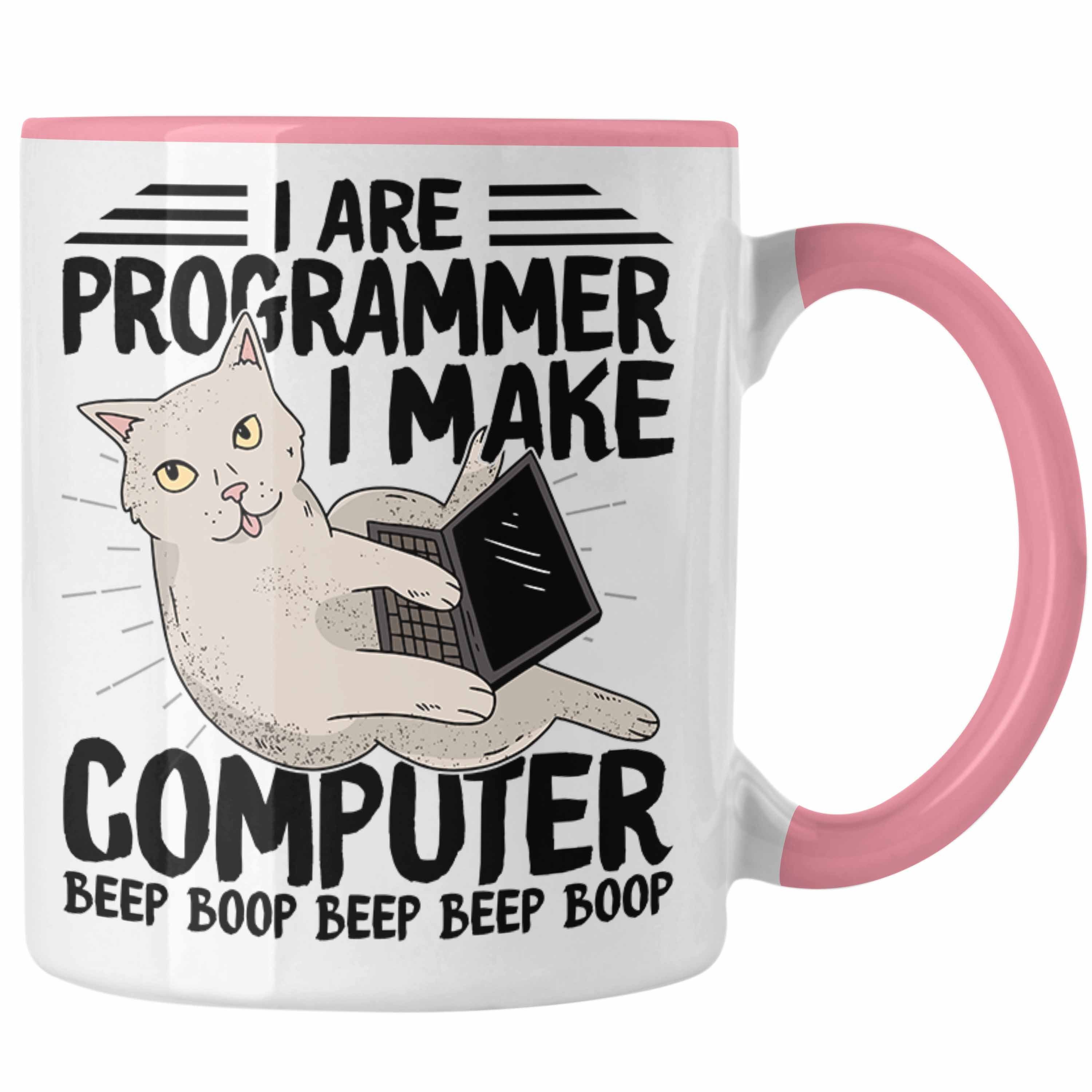 Tasse Geschenk Rosa Programmierer Softwareentwickler Trendation für Nerds Gesch Coder Tasse