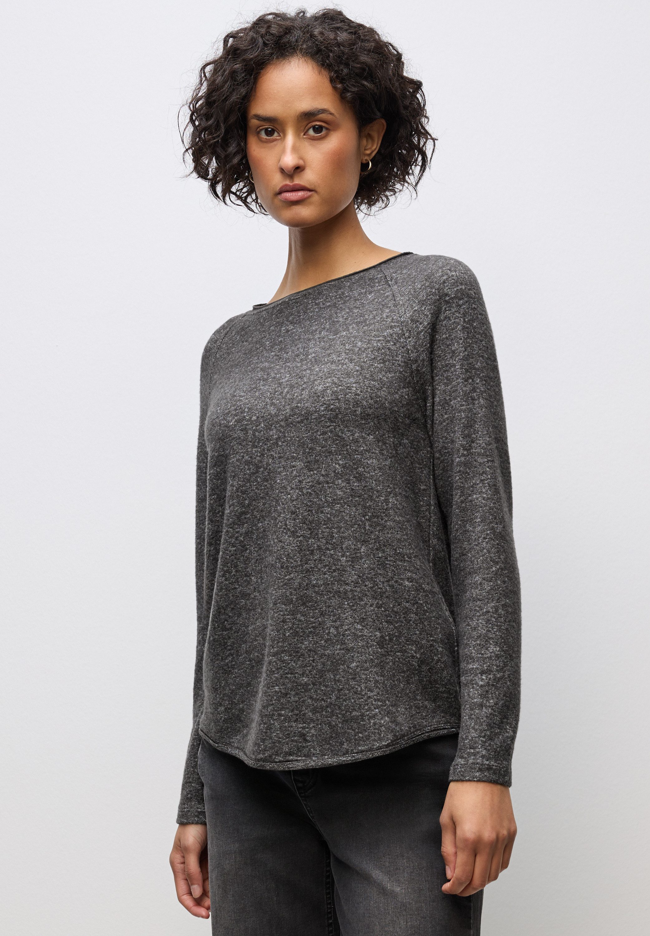 STREET ONE Langarmshirt aus softem Materialmix günstig online kaufen