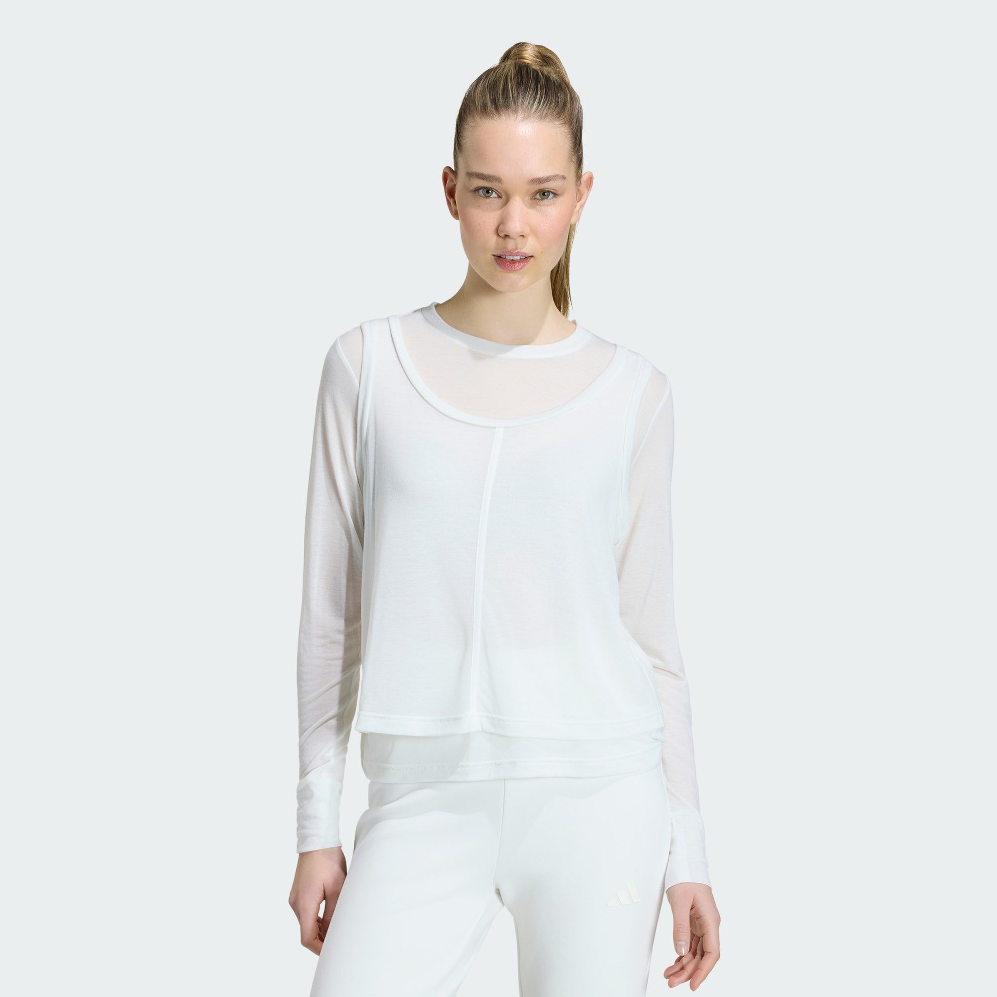adidas Sportswear Trainingstop SOFT LUX LONGSLEEVE, TRANSPARENT (1-tlg)