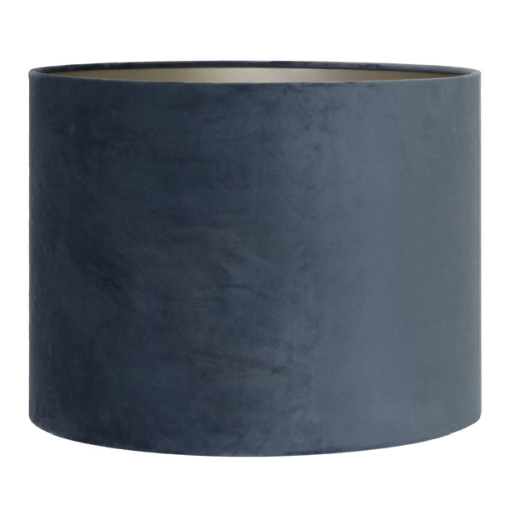 Dirk Davids Leuchten GmbH Lampenschirm Lampenschirm Zylinder in Velours Blau für 35-35-30cm