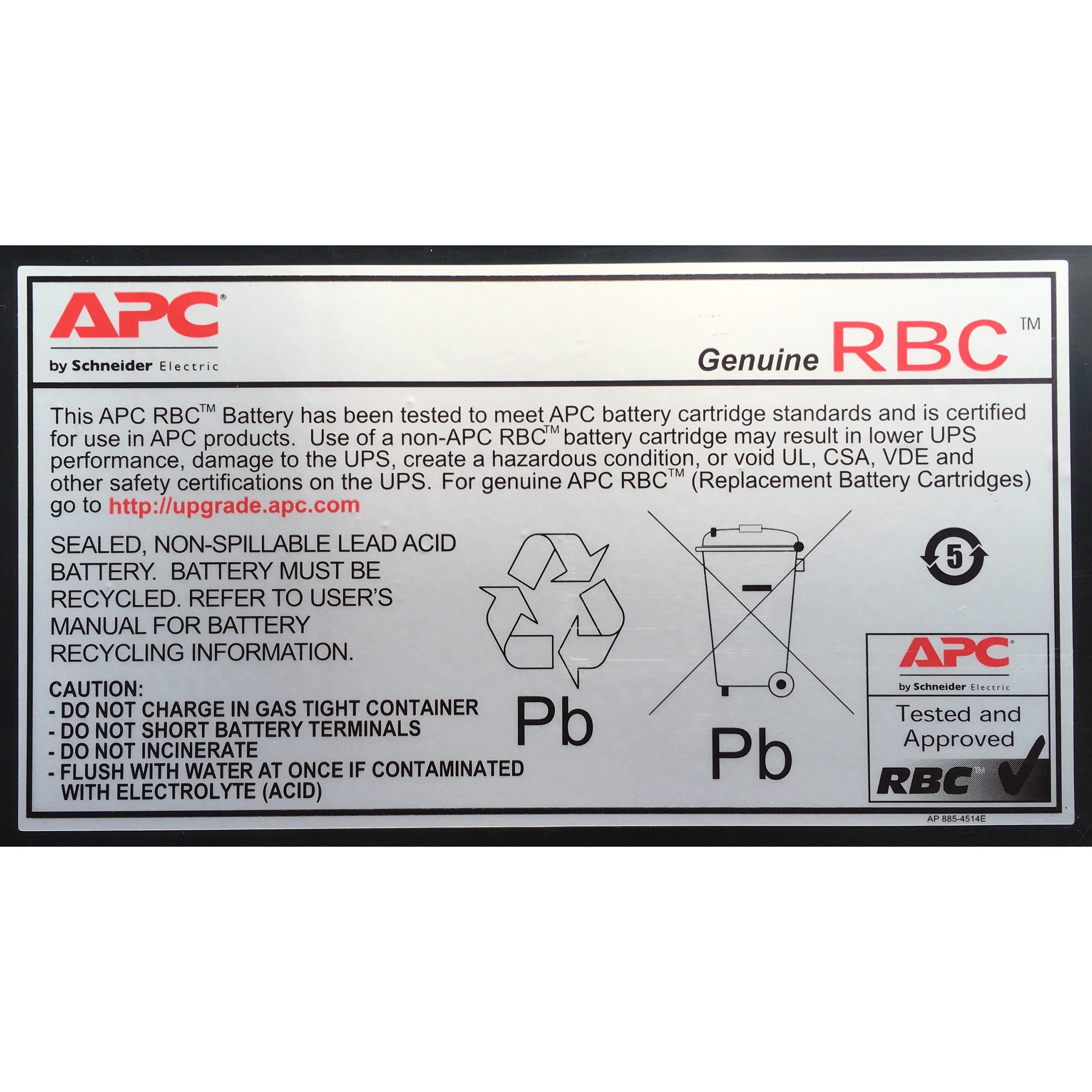 APC Stromerzeuger APC Batterie RBC7, Akku, Technologie: Blei-Gel-Akku