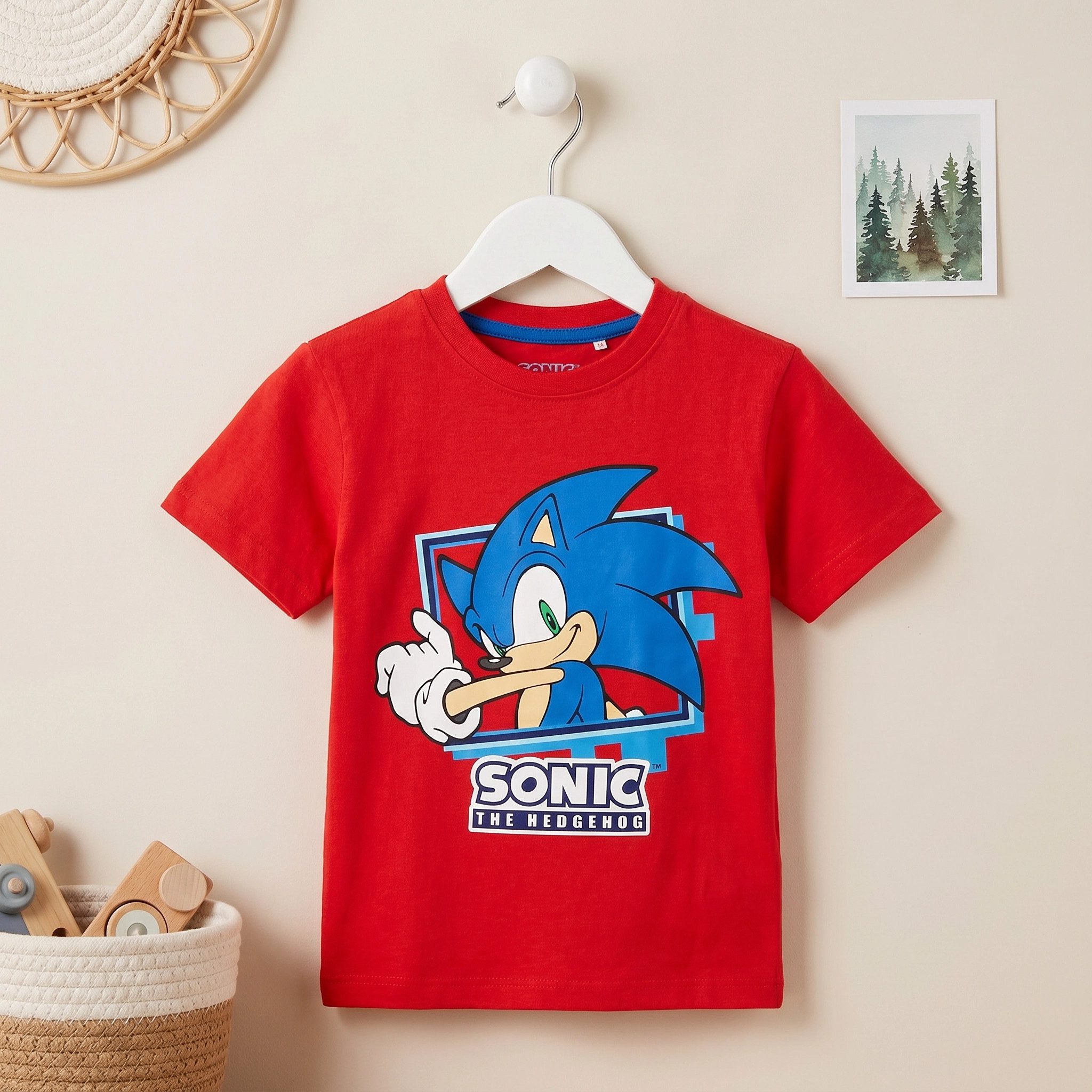 Sonic The Hedgehog Print-Shirt Sonic The Hedgehog Kinder Junge kurzarm T-Shirt Shirt Gr. 98 bis 128 - 100% Baumwolle