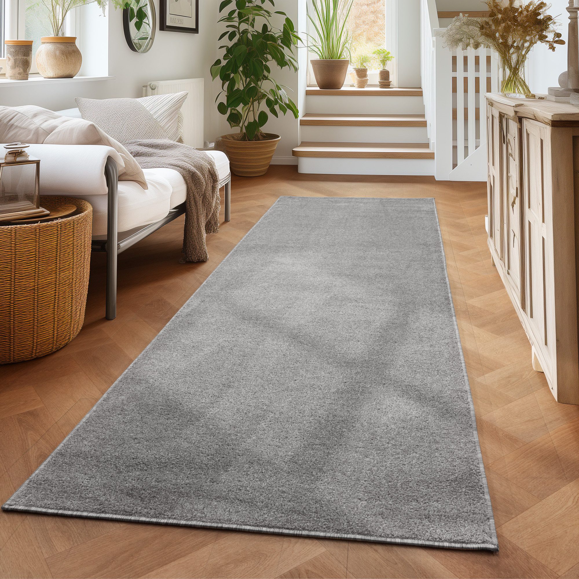 Carpettex Veloursteppich Unicolor - Einfarbig, Läufer, Höhe: 11 mm, Einfarb günstig online kaufen