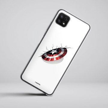 DeinDesign Handyhülle Captain America Offizielles Lizenzprodukt Marvel, Samsung Galaxy A22 5G Silikon Hülle Bumper Case Handy Schutzhülle