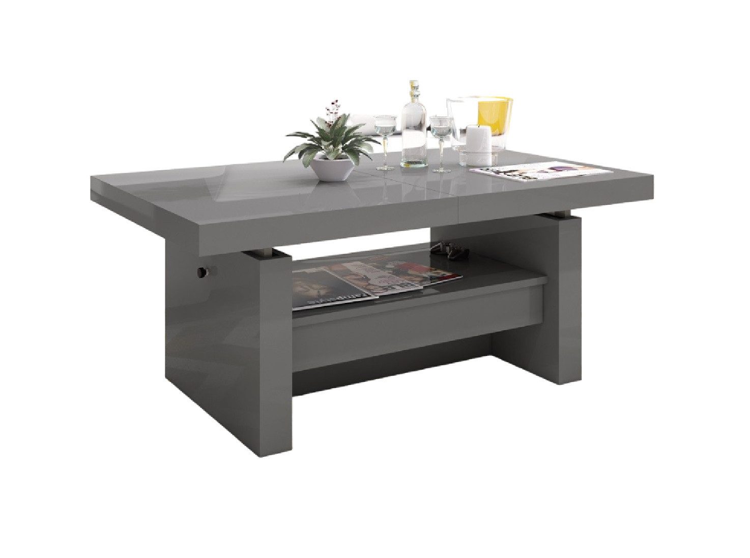 designimpex Couchtisch Aversa H-111 Grau / günstig online kaufen