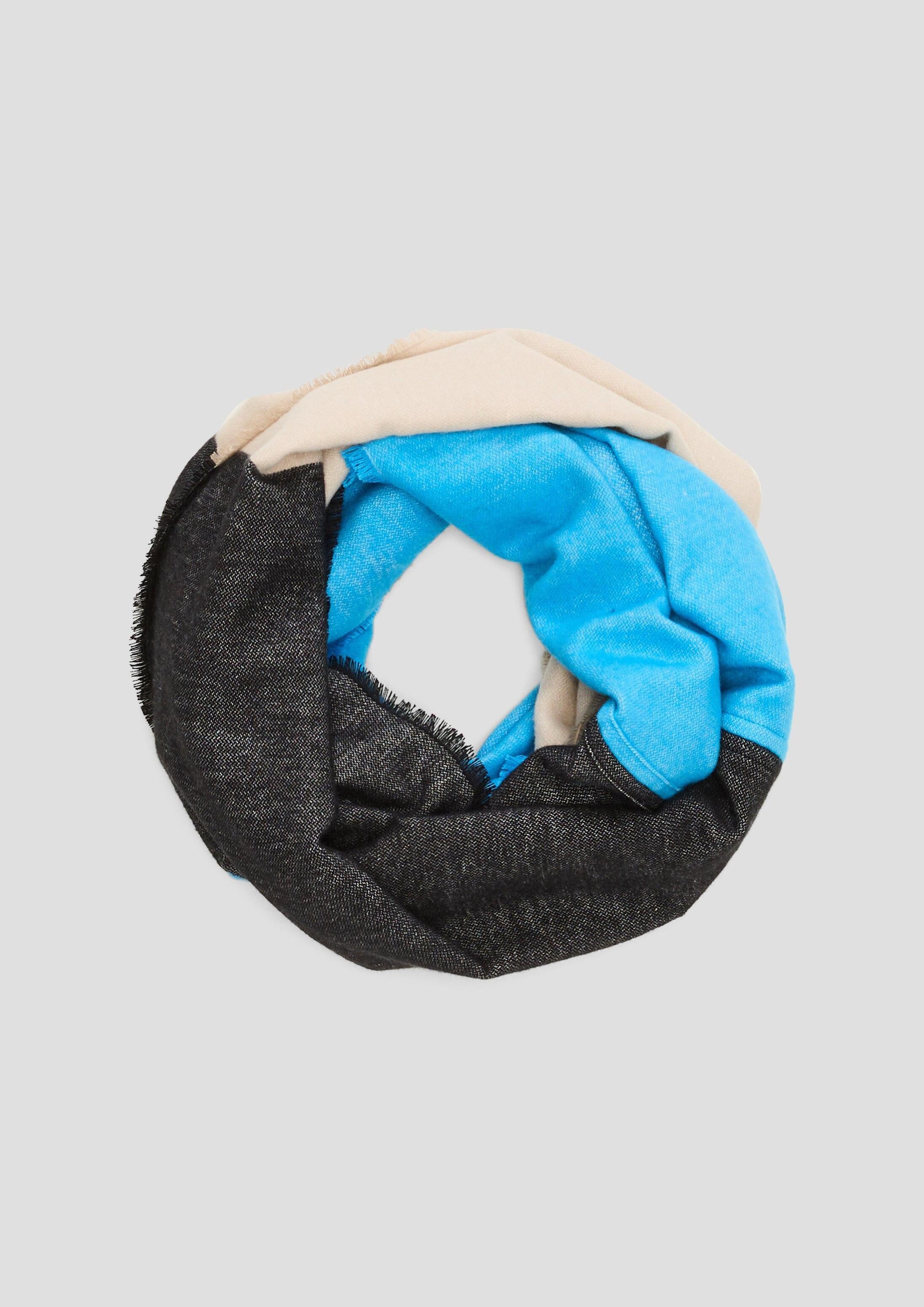 s.Oliver Loop Snood, Loop-Schal mit Fransen