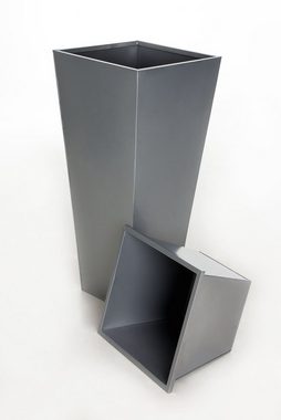 VIVANNO Pflanzkübel Pflanzkübel Blumenkübel Zink "New Advance", Silber - 40x40x90 cm