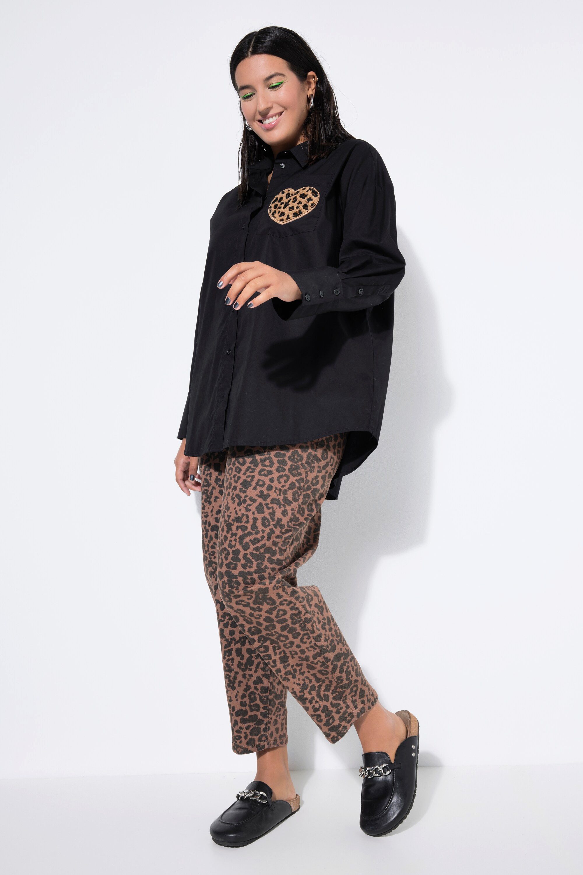 Studio Untold Hemdbluse Hemdbluse oversized Rückenprint