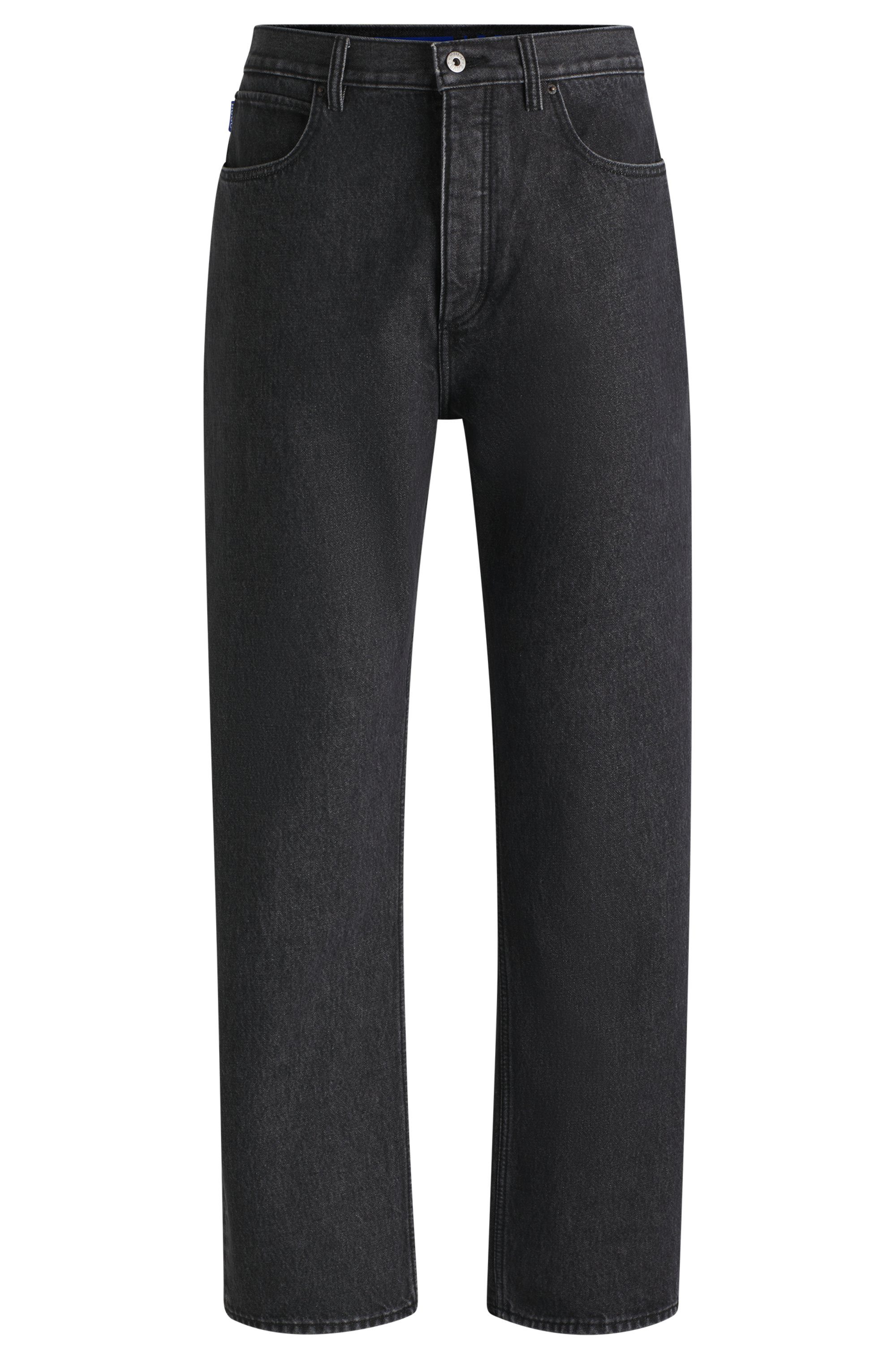 HUGO Loose-fit-Jeans Nate in heller Waschung
