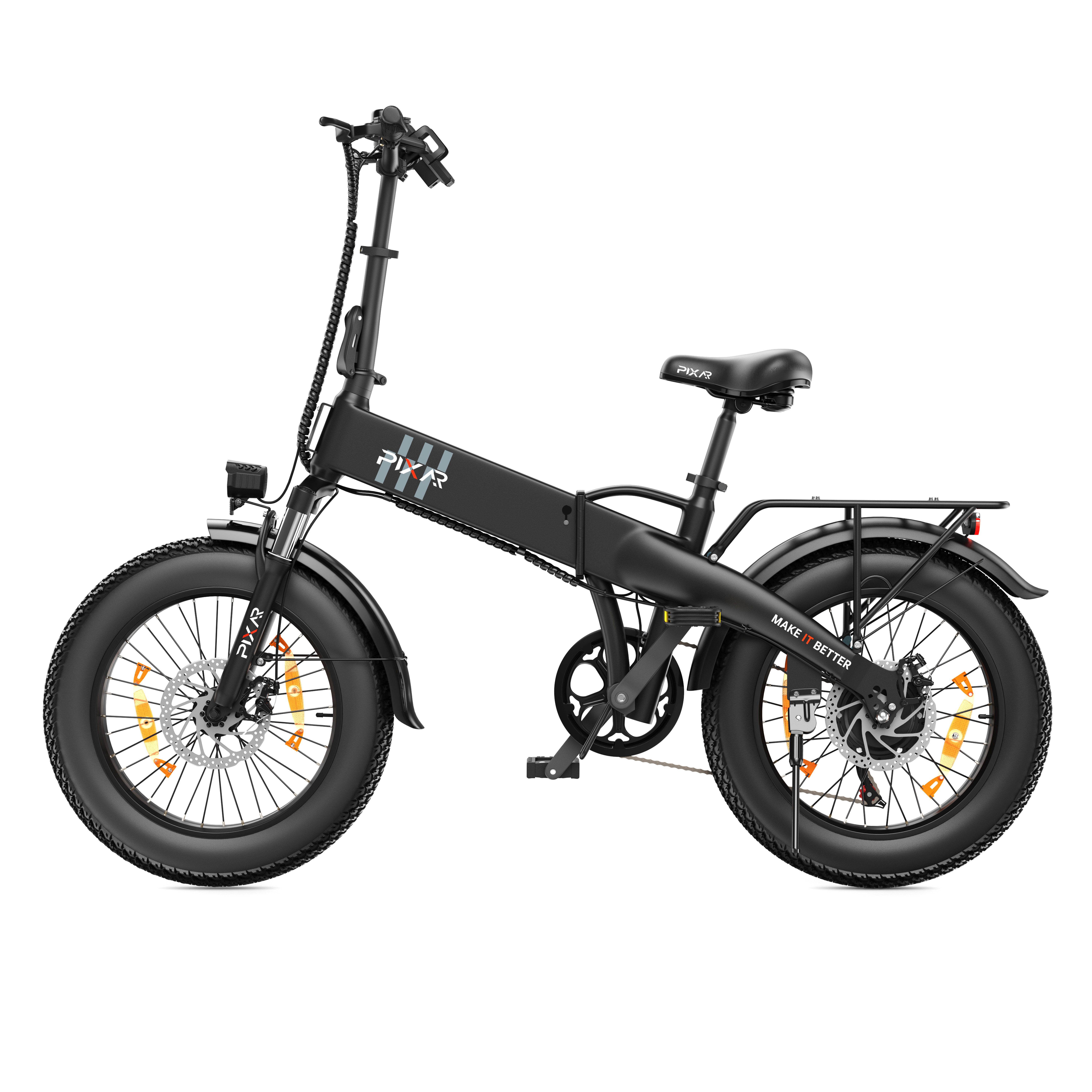 PixelPilot E-Bike Cityrad F2 Elektrofahrrad 20 Zoll Fatbike Klapprad, 48 V 15 Ah, 7 Gang, bürstenloser Hinterradnabenmotor, 720 Wh, (Packung), 250 W, bis zu 100 km, 25 km/h, Shimano 7-Gang, 5 Unterstützungsstufen