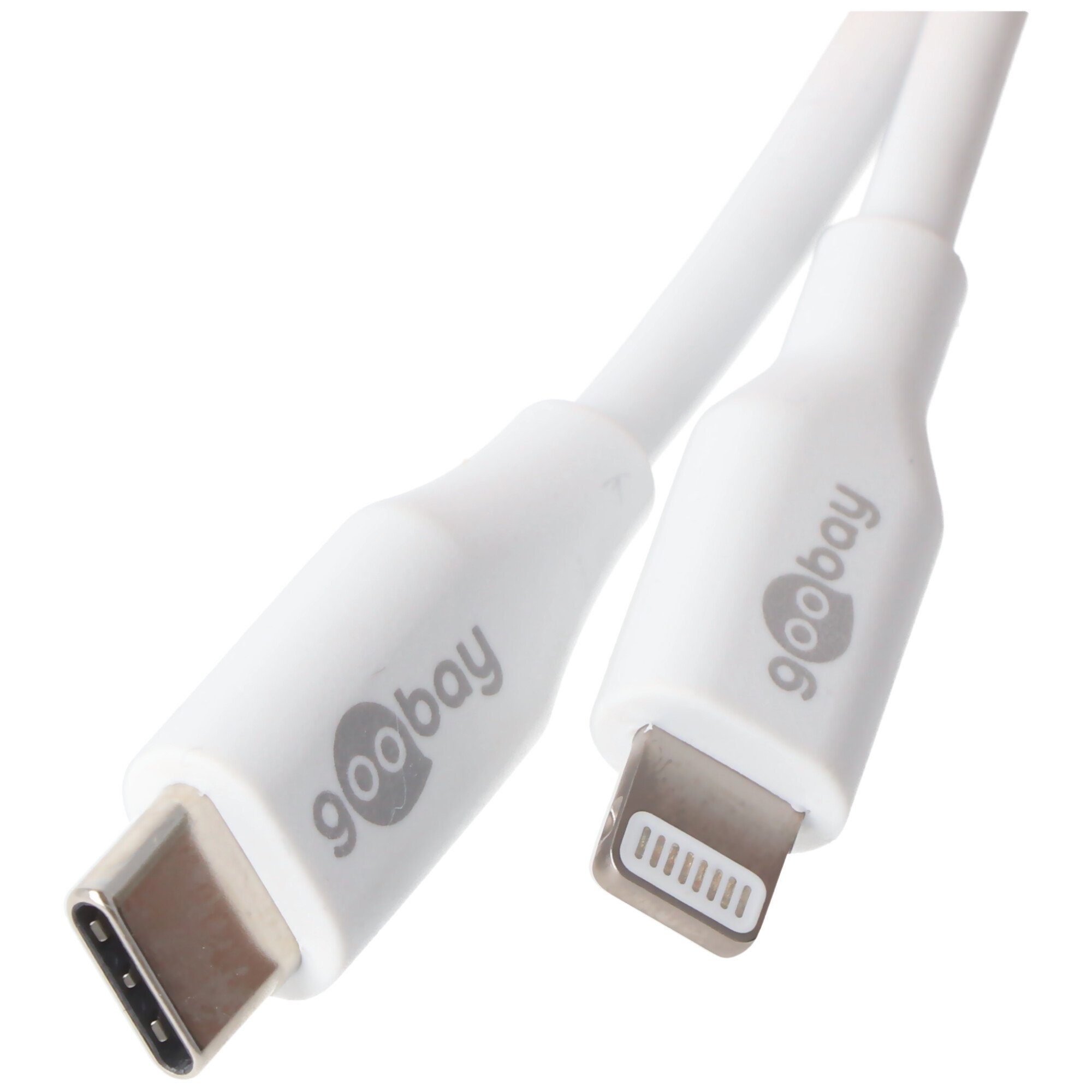 Goobay Lightning USB-C Synchronisationskabel, und Lade- für Ap Akku-Ladestation MFi-Kabel das