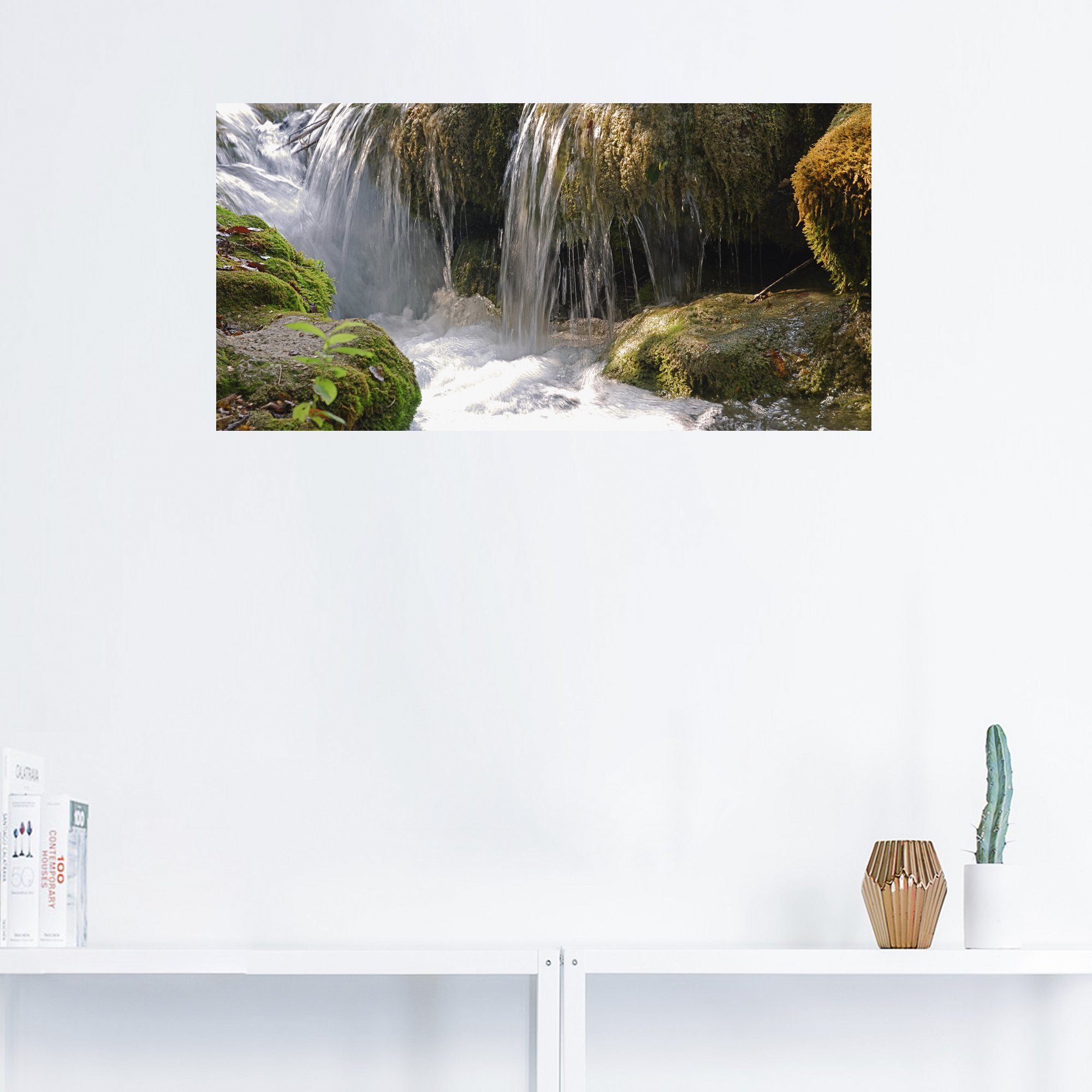 Artland Wandbild Wasserfall, Gewässer (1 Wandaufkleber als versch. Größen St), Leinwandbild, in Poster oder