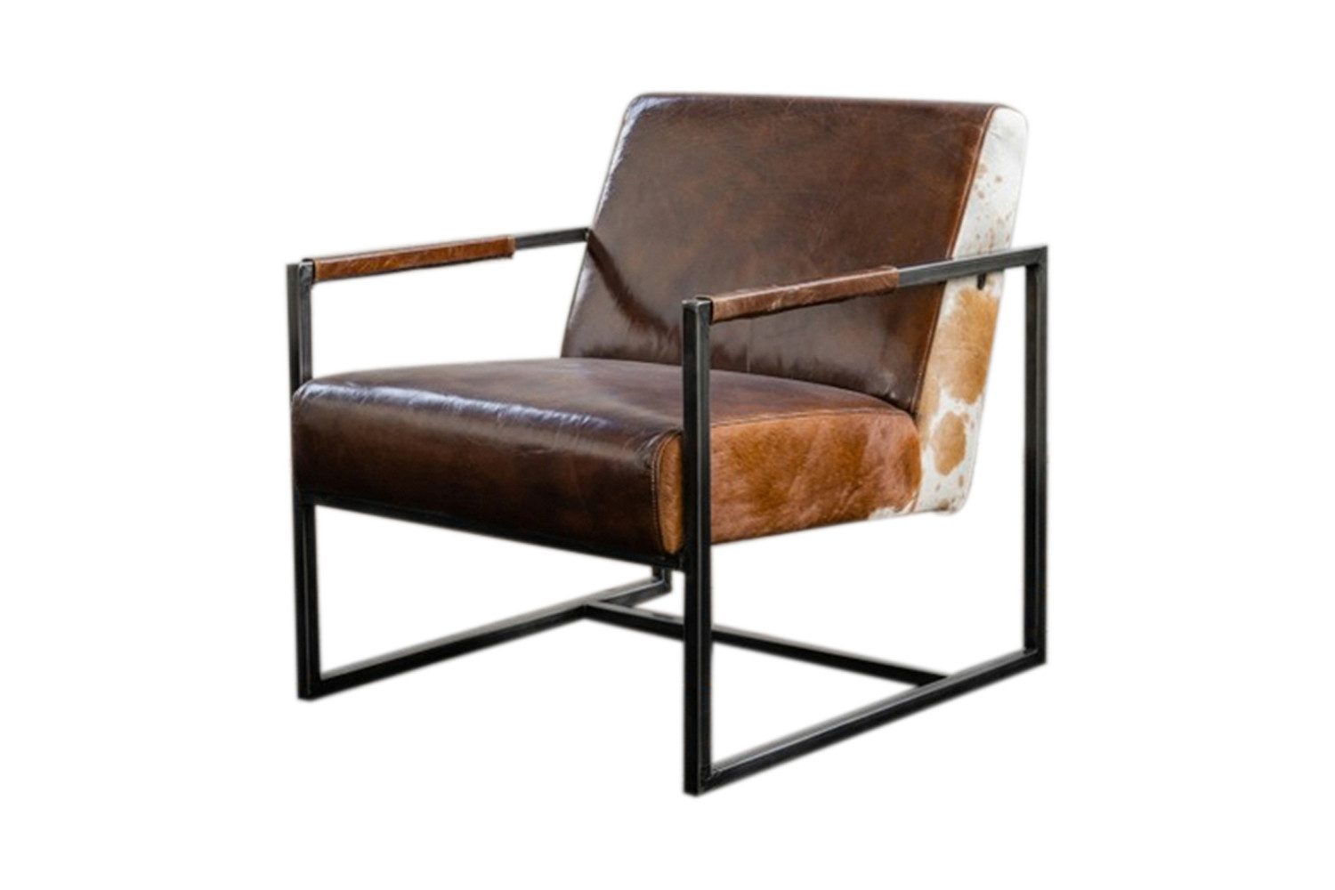 KAWOLA Sessel LIANO, Vintage-Leder dunkelbraun günstig online kaufen