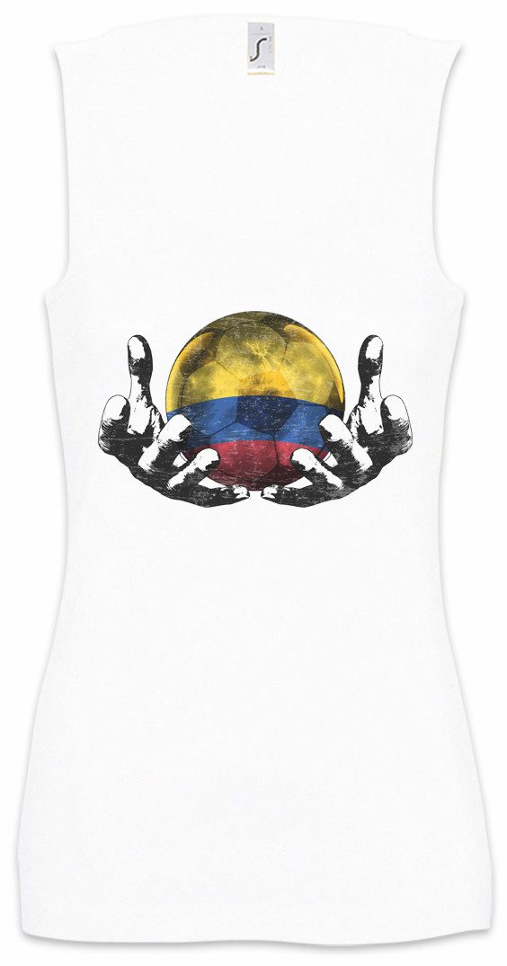 Tanktop Colombia Football Magic Ball Ärmelloses Damen T-Shirt Kolumbien