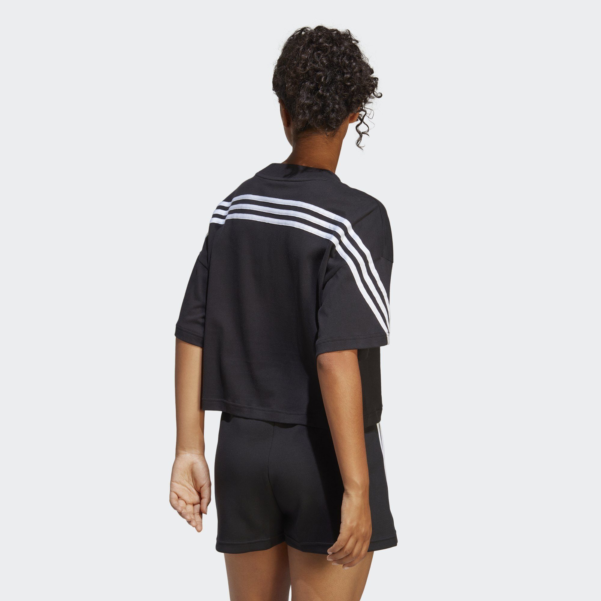 T-SHIRT T-Shirt Black ICONS 3-STREIFEN adidas Sportswear FUTURE