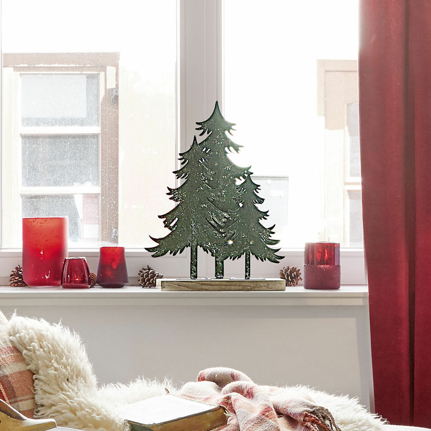 Mirabeau Weihnachtsfigur Deko-Bäume Filiz antikgrün/braun (kein Set, kein Set)