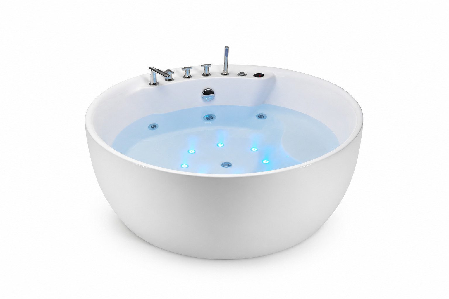 JVmoebel Badewanne Entspannungs-Whirlpool mit runden Formen und Massagedüsen Sofort, (1-tlg), Hergestellt in Europa