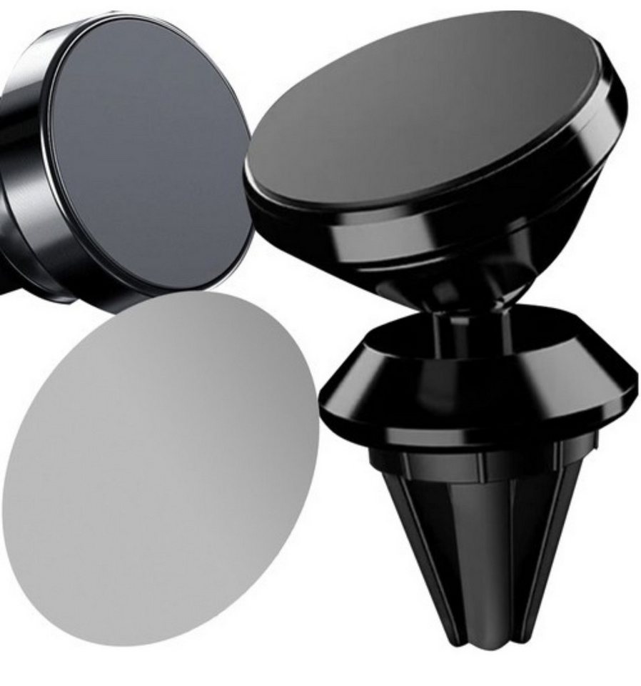 XTROBB Handy-Halterung Magnetische Autohalterung mit starkem Magnet für sicheres Fahren., (bis 6,70 Zoll, Magnetische Autohalterung für Smartphones mit Metallplatte., Enthält Halterung und Metallplatte für Smartphones., Starke Magnete für sicheren Halt au