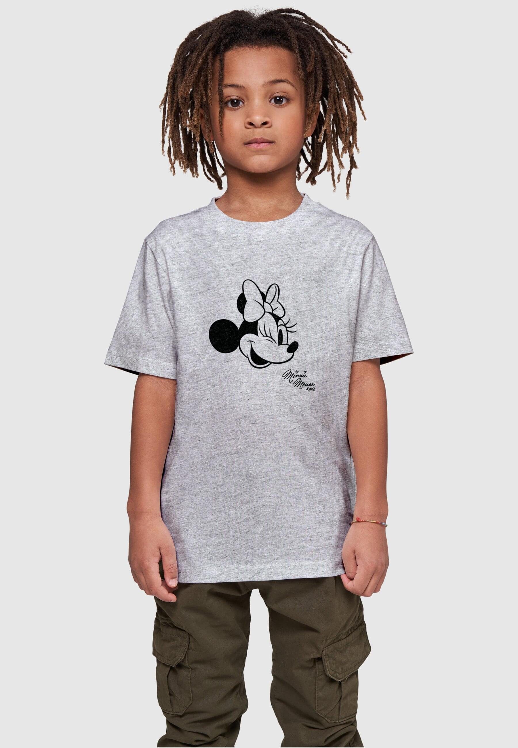 angenehmer aus Baumwollmischung XOXO Tee Minnie Stylisches Kids Mouse Damen T-Shirt MisterTee T-Shirt (1-tlg),