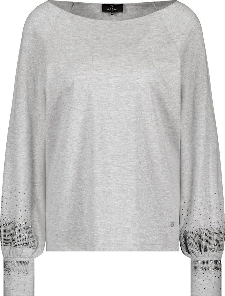 Blusenshirt Shirt mit Strasssteinen chrome