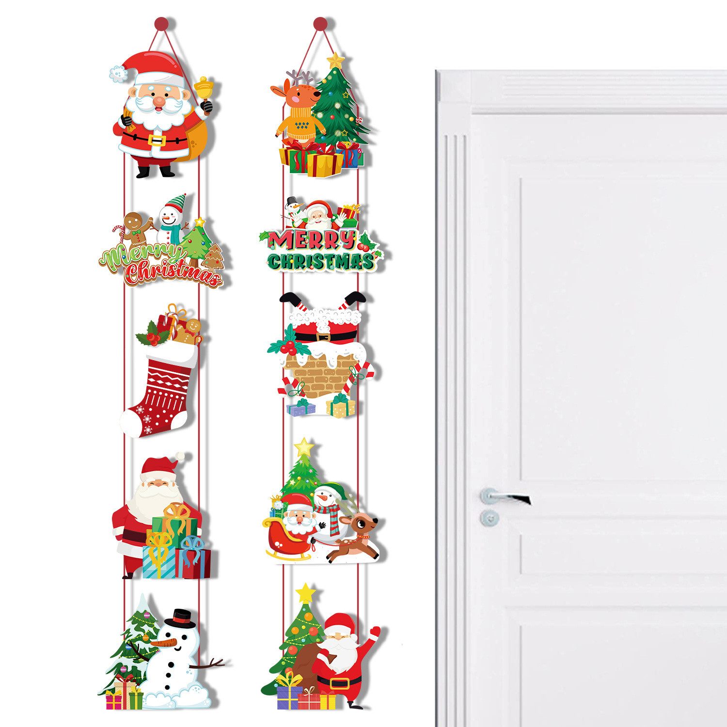 Coonoor Hängedekoration Weihnachten Tür Abdeckung Аксессуары для дома Weihnachtsmann Banner, für Drinnen Draußen Zuhause Veranda Wand Hof Аксессуары для домаen