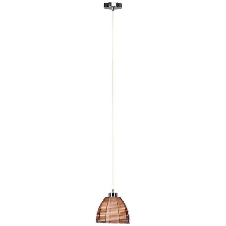 Brilliant Pendelleuchte Relax, Lampe Relax Pendelleuchte 20cm bronze/chrom 1x  A60, E27, 60W, g.f. N