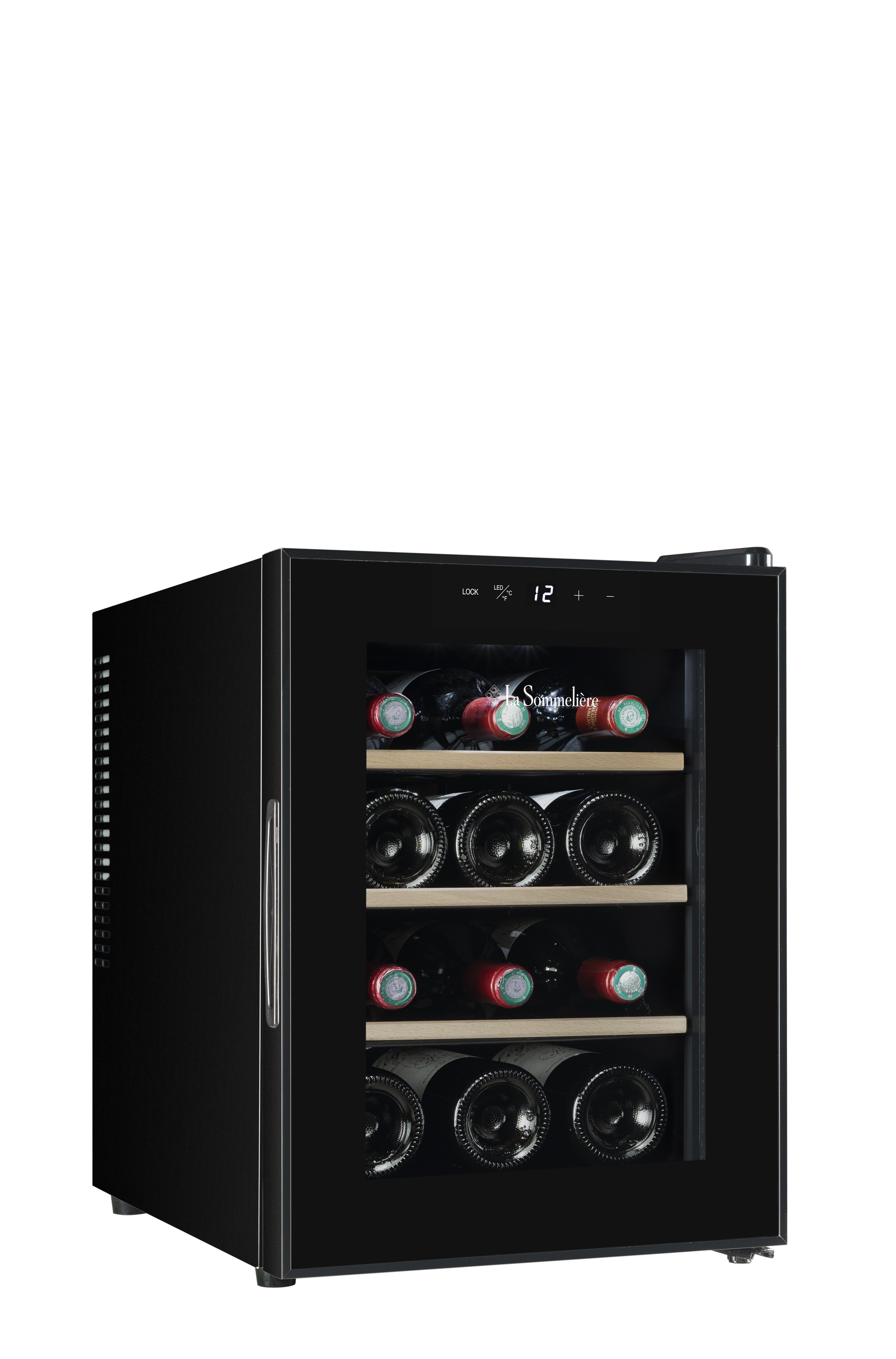 La Sommelière Weintemperierschrank 12SILENCE, für 12 Standardflaschen á 0,75l,Ultra-Leise, freistehend