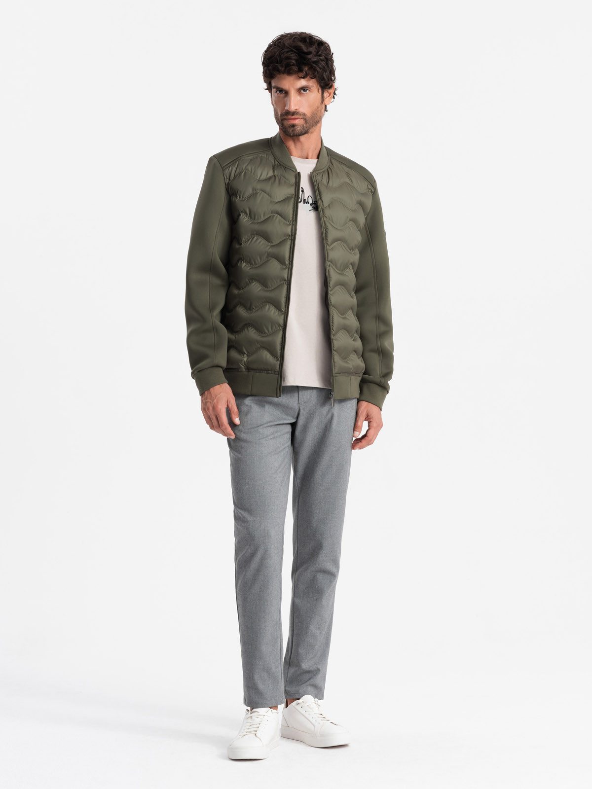 OMBRE Bomberjacke Gesteppte Bomberjacke für Männer