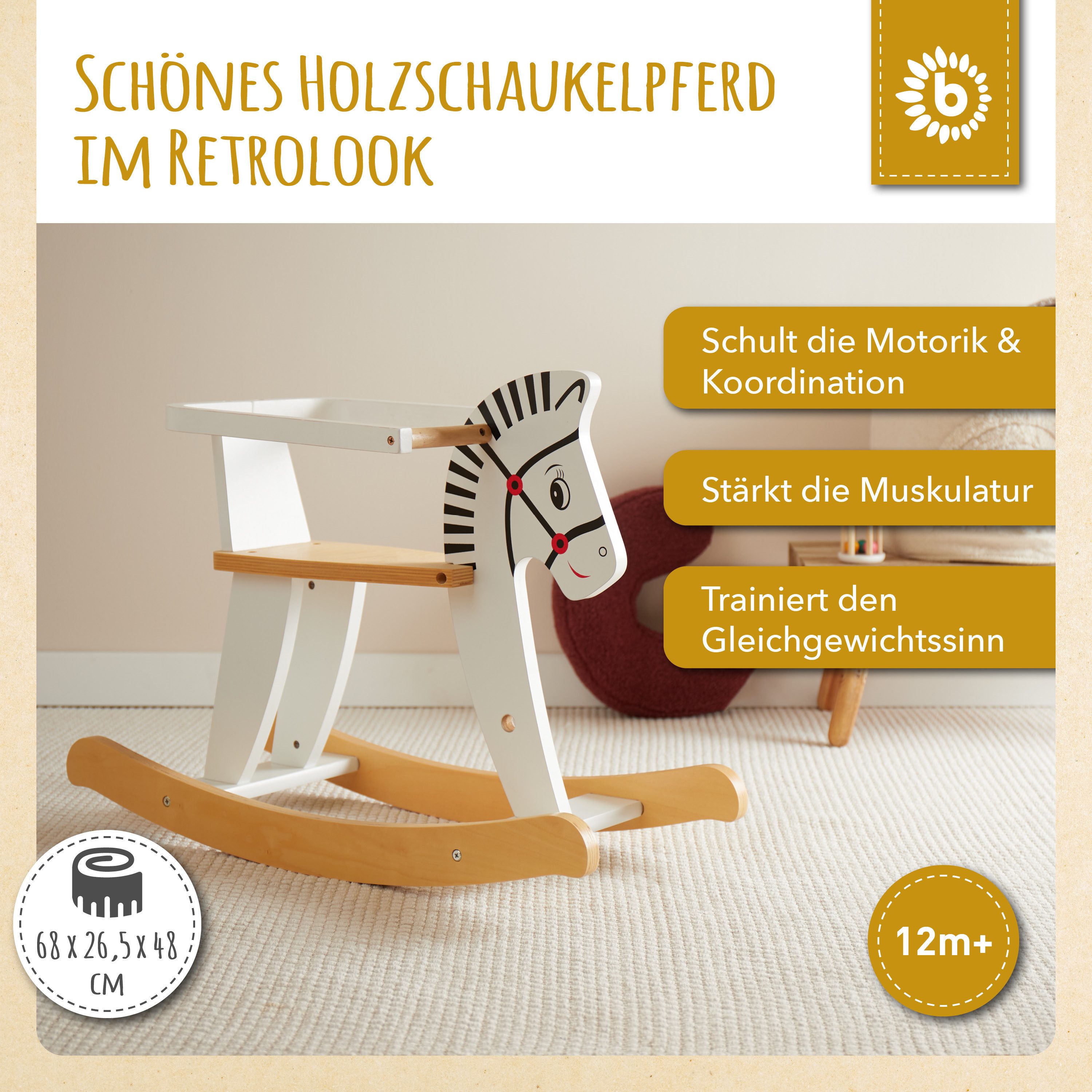 BIECO Schaukelpferd Bieco Schaukeltier Zebra Schaukelpferd günstig online kaufen