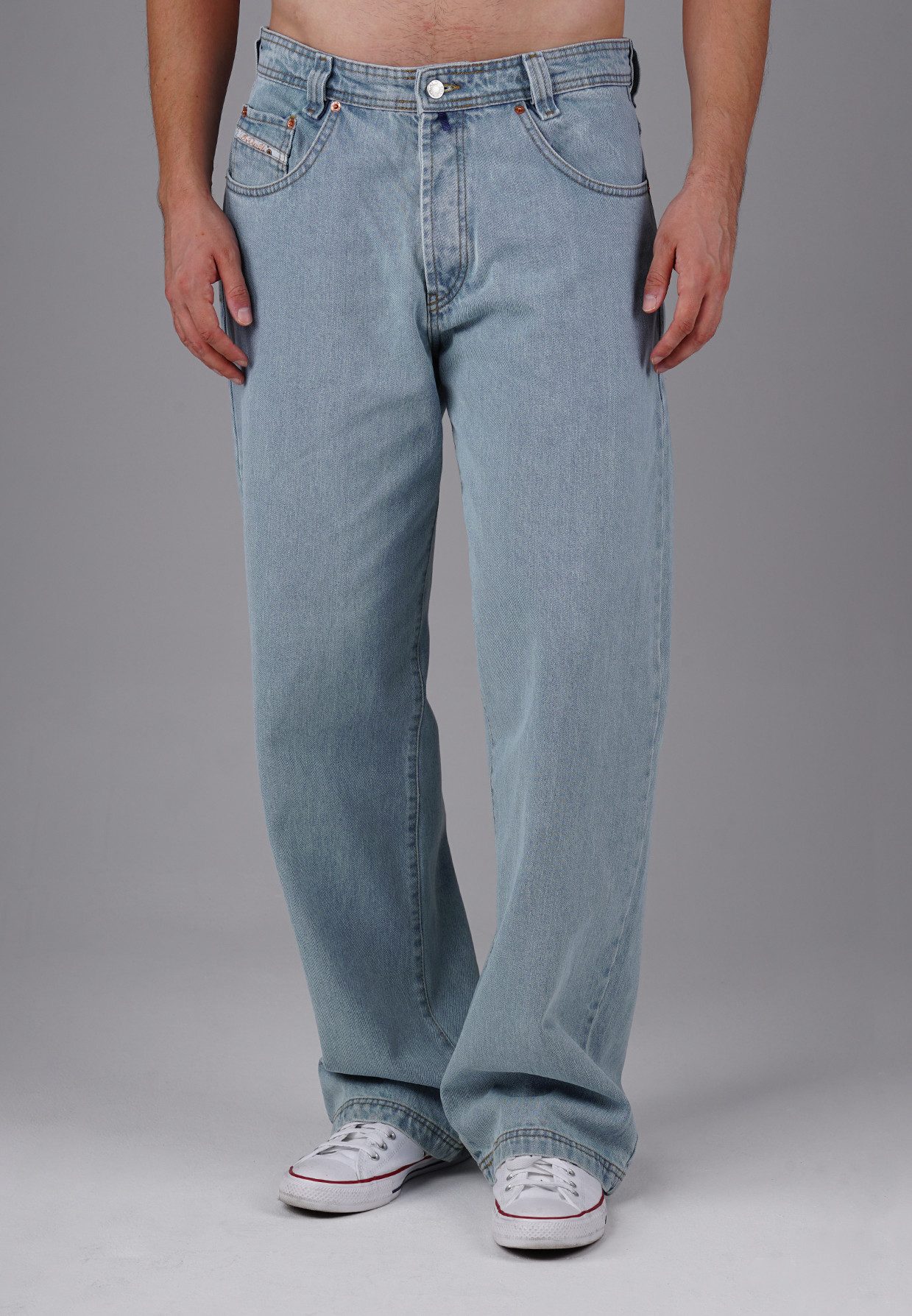 PICALDI Jeans Relax-fit-Jeans Baggy Zicco 474 Salvador - Light Blue Denim mit Straight Leg (1-tlg) Baggy Jeans