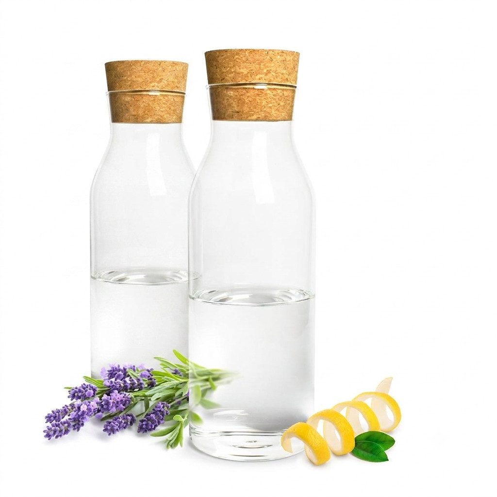 Sendez Wasserkaraffe 2er-Set Glaskaraffen 1 Liter mit Korkdeckel Weinkaraffe Karaffe, (2-tlg)
