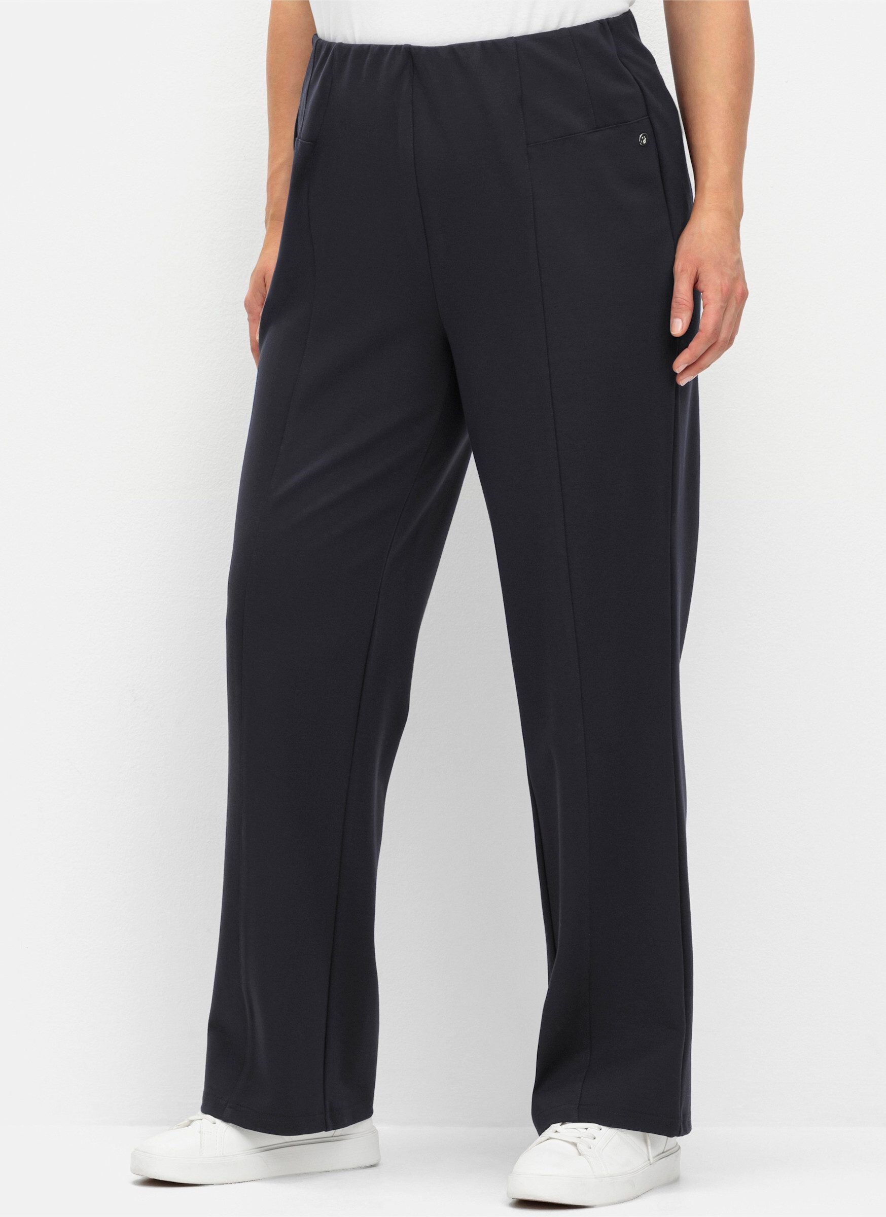 Sheego Jerseyhose Schlupfhose Innenbeinlänge ca. 79 günstig online kaufen
