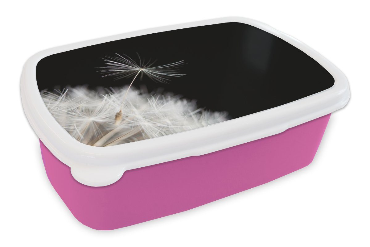 MuchoWow Lunchbox Blume - Löwenzahn - Pflanze, Kunststoff, (2-tlg), Brotbox für Erwachsene, Brotdose Kinder, Snackbox, Mädchen, Kunststoff rosa | Lunchboxen
